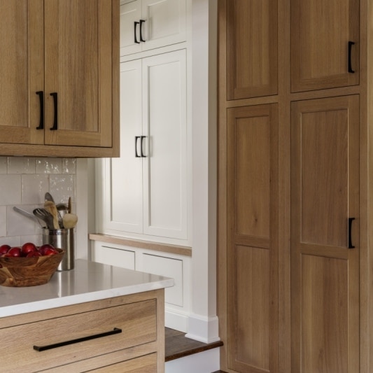 Stained cabinet Kansas City kitchen remodel