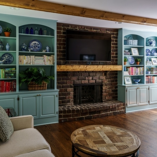 cozy living room after remodel