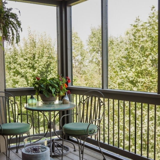 screened porch seamless addition to this overland park kansas deck