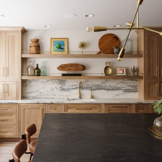 Luxury basement remodel kitchen area in basement