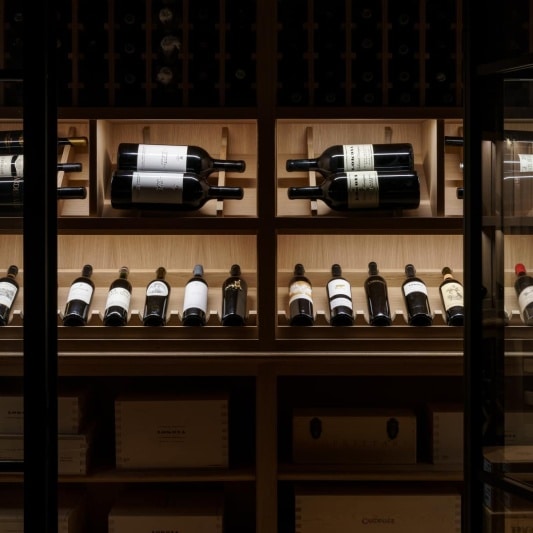 Luxury basement remodel speakeasy wine room