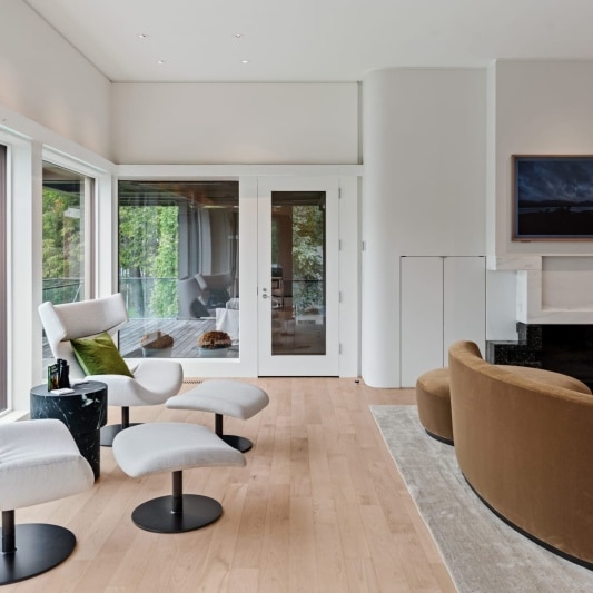 modern contemporary whole home remodel in architectural masterpiece by richard kraft at weatheryby lake