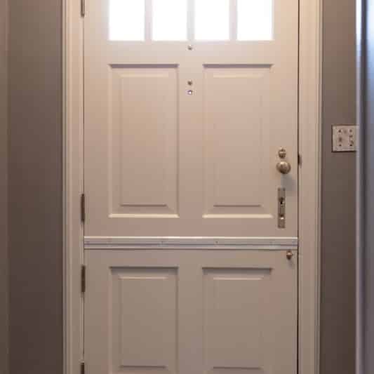 interior view of dutch door