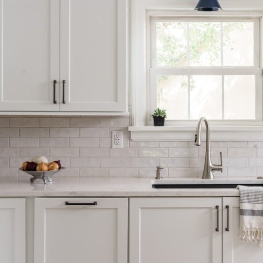 transitional white classic kitchen
