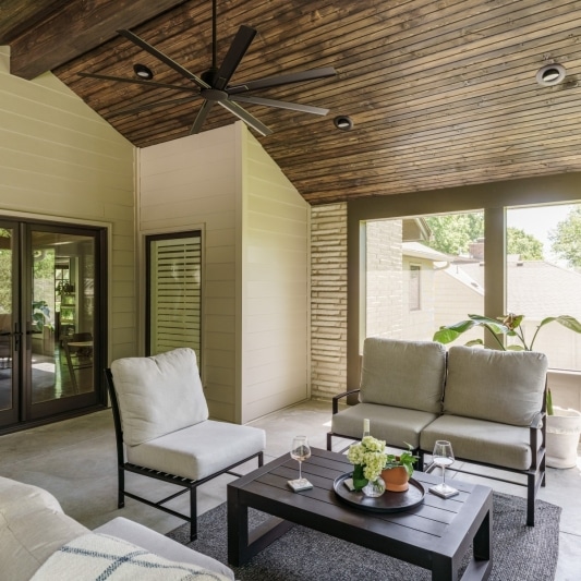 modern screened in porch