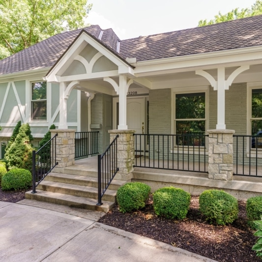 Front porch exterior remodel