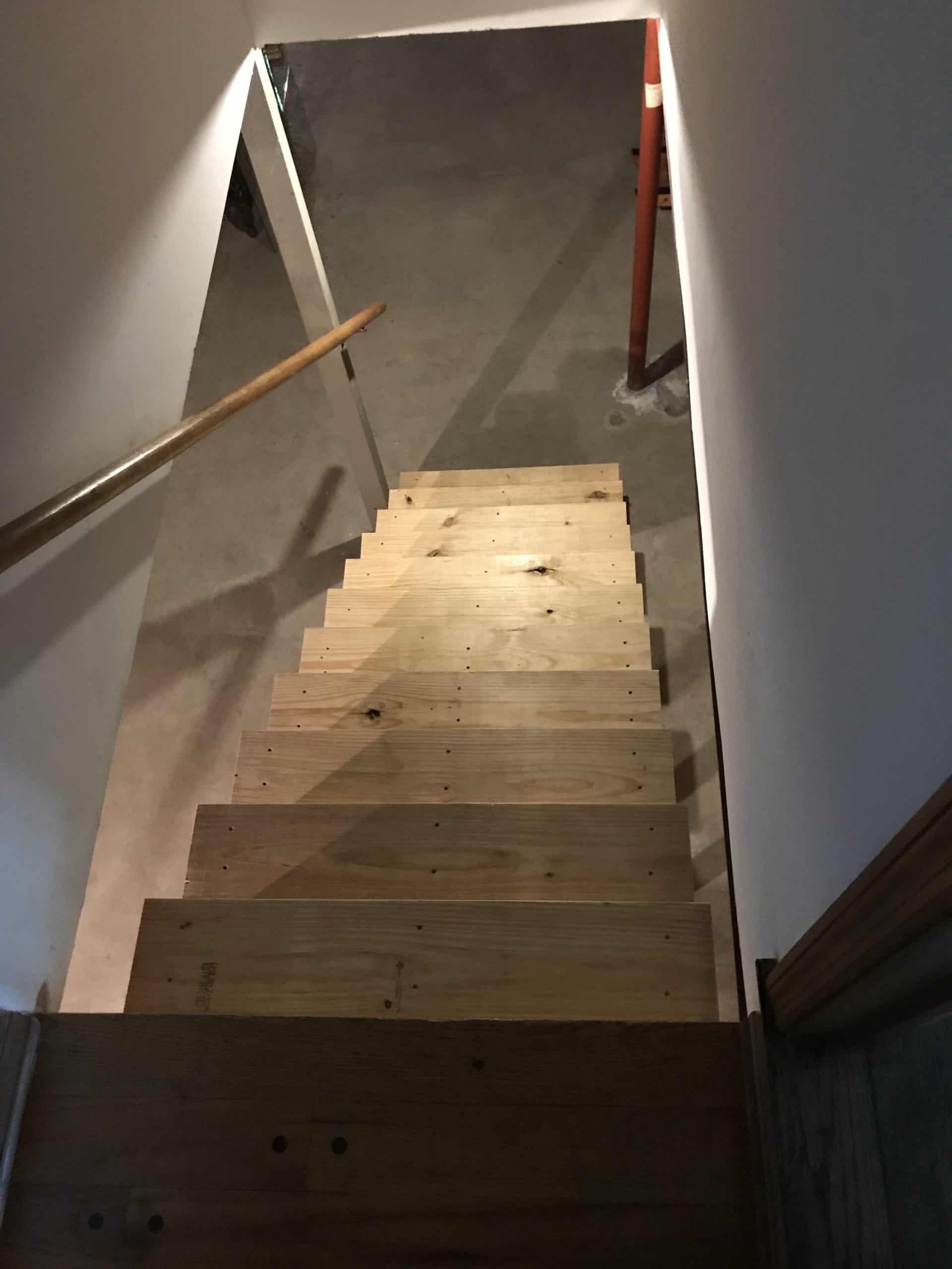 Finished basement steps | Prairie Village | Handyman repairs