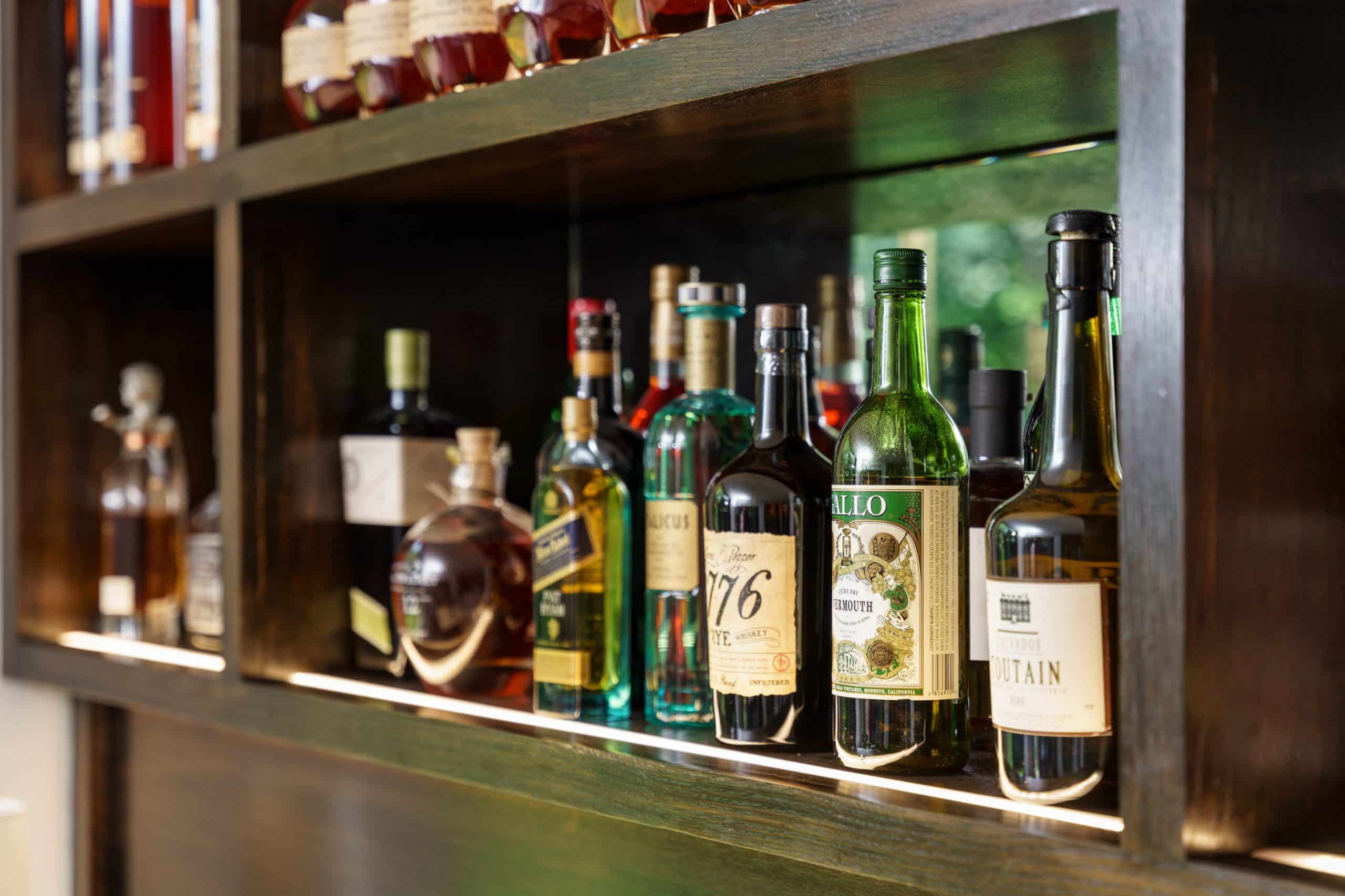 Liquor storage in bar