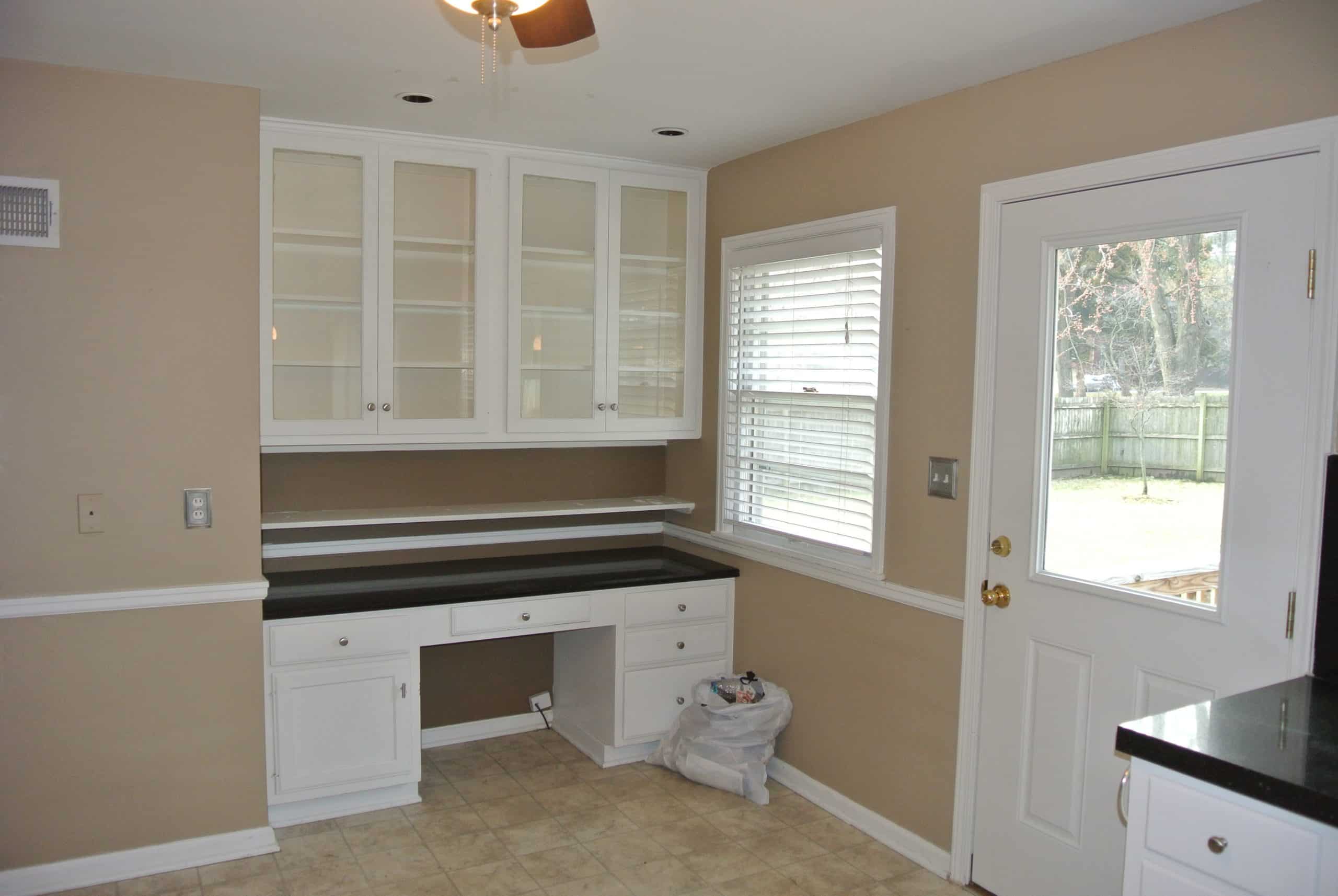 Kitchen desk before