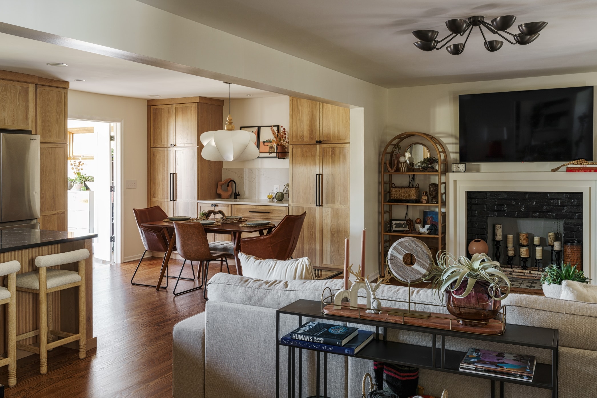 Room opened up after remodel