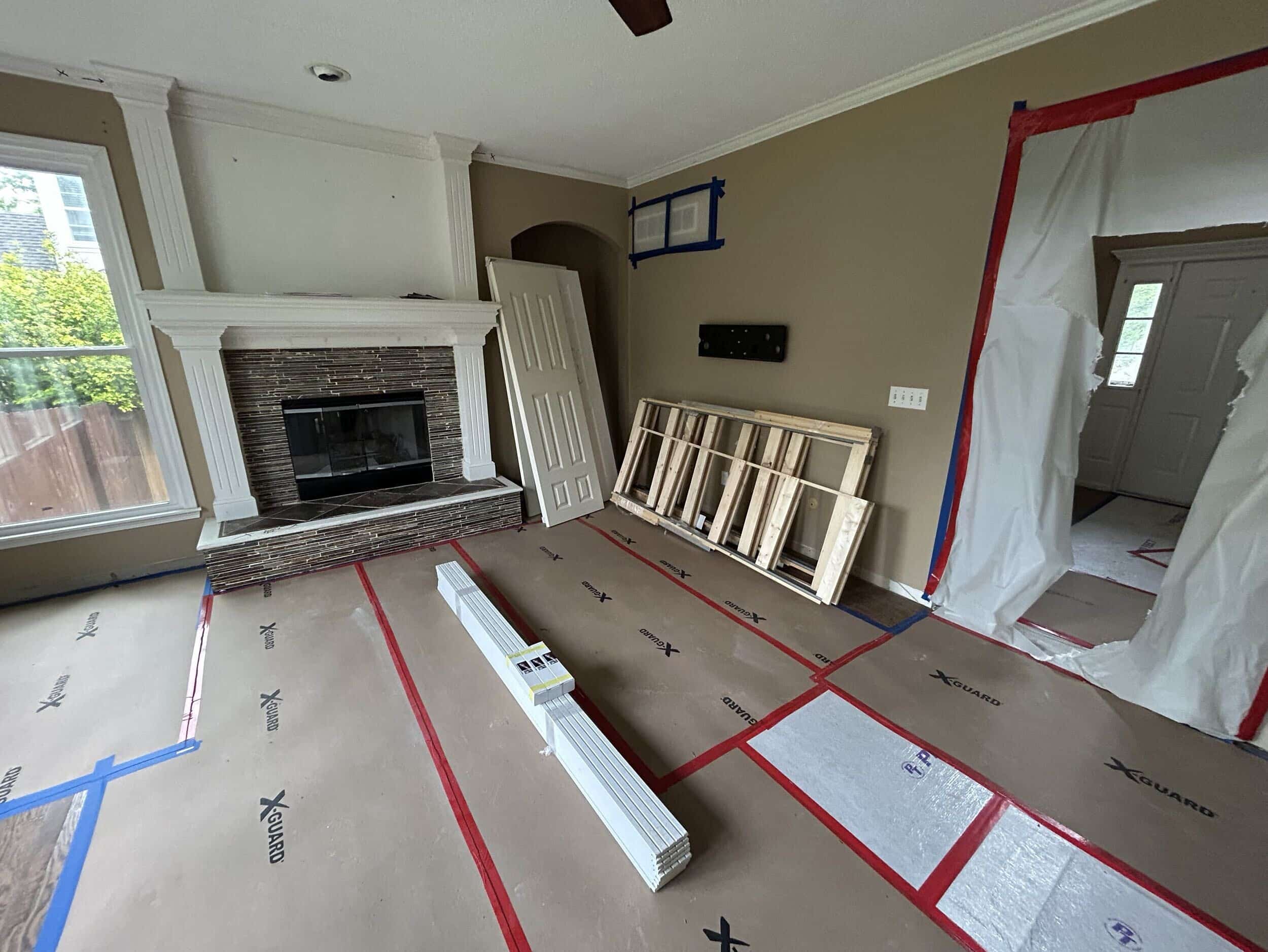 dust protection at lenexa demo for kitchen remodel