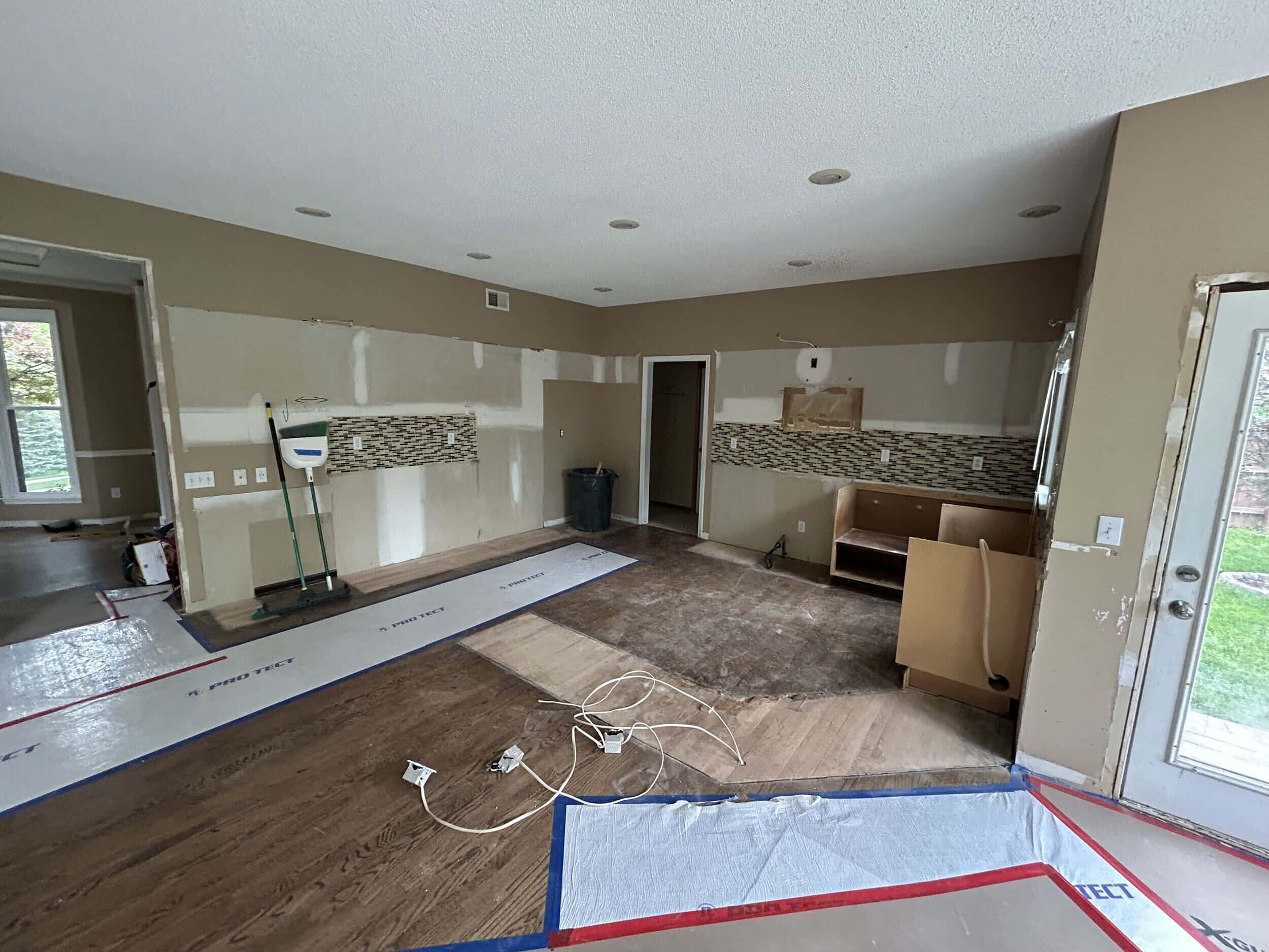 kitchen demo process in lenexa remodel