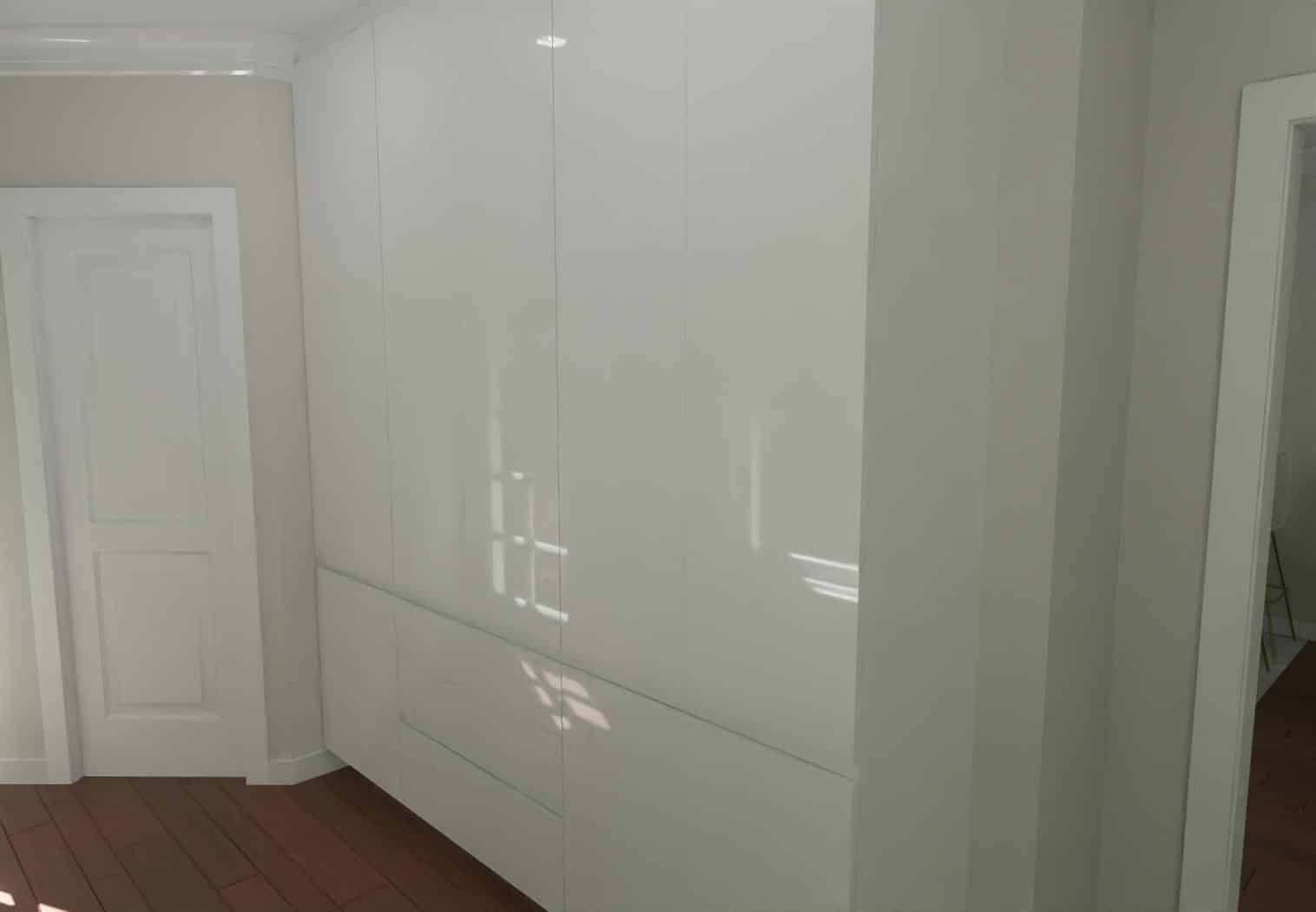 3D rendering of new pantry built in storage