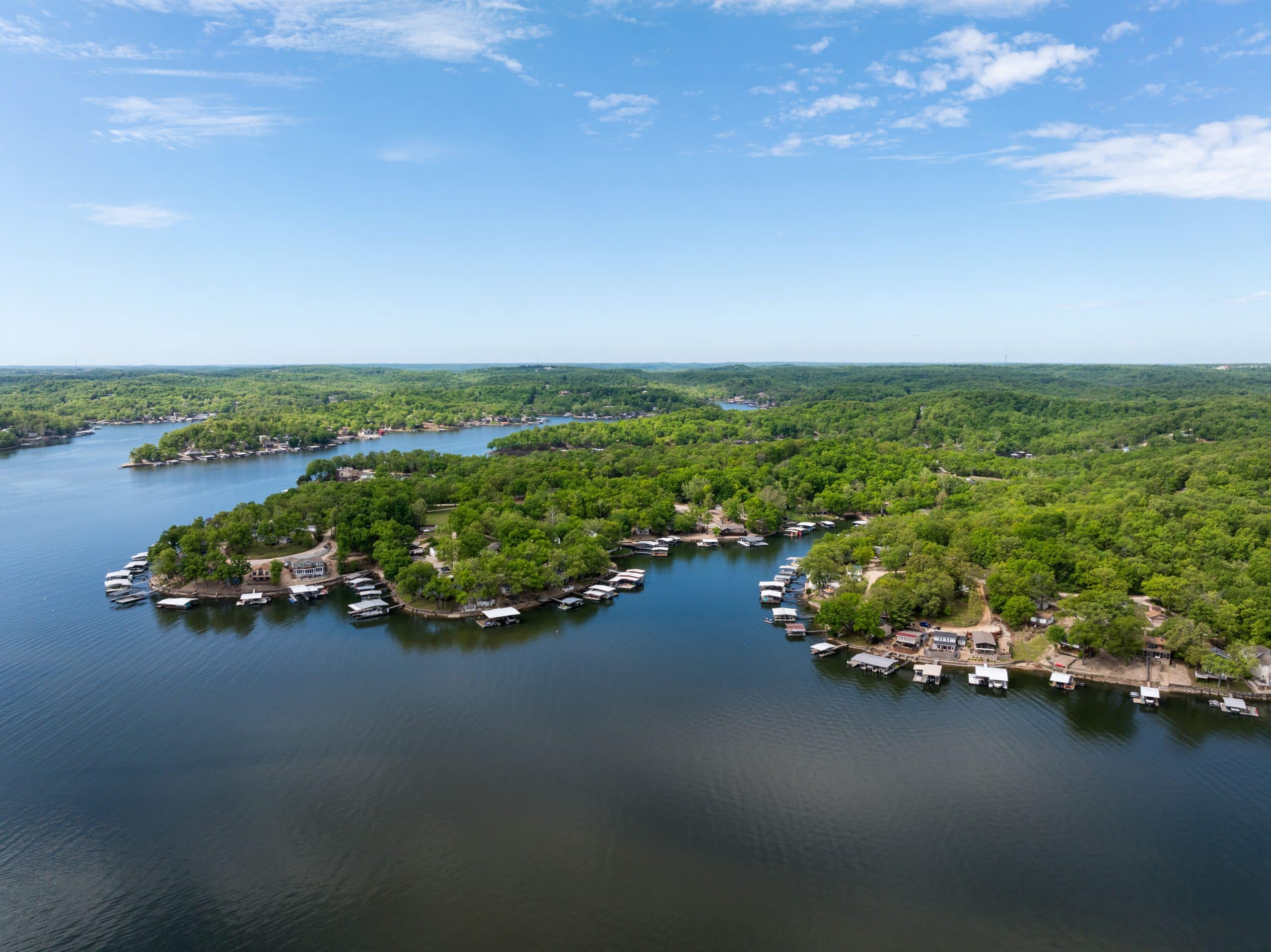 lake of the ozarks missouri ariel view