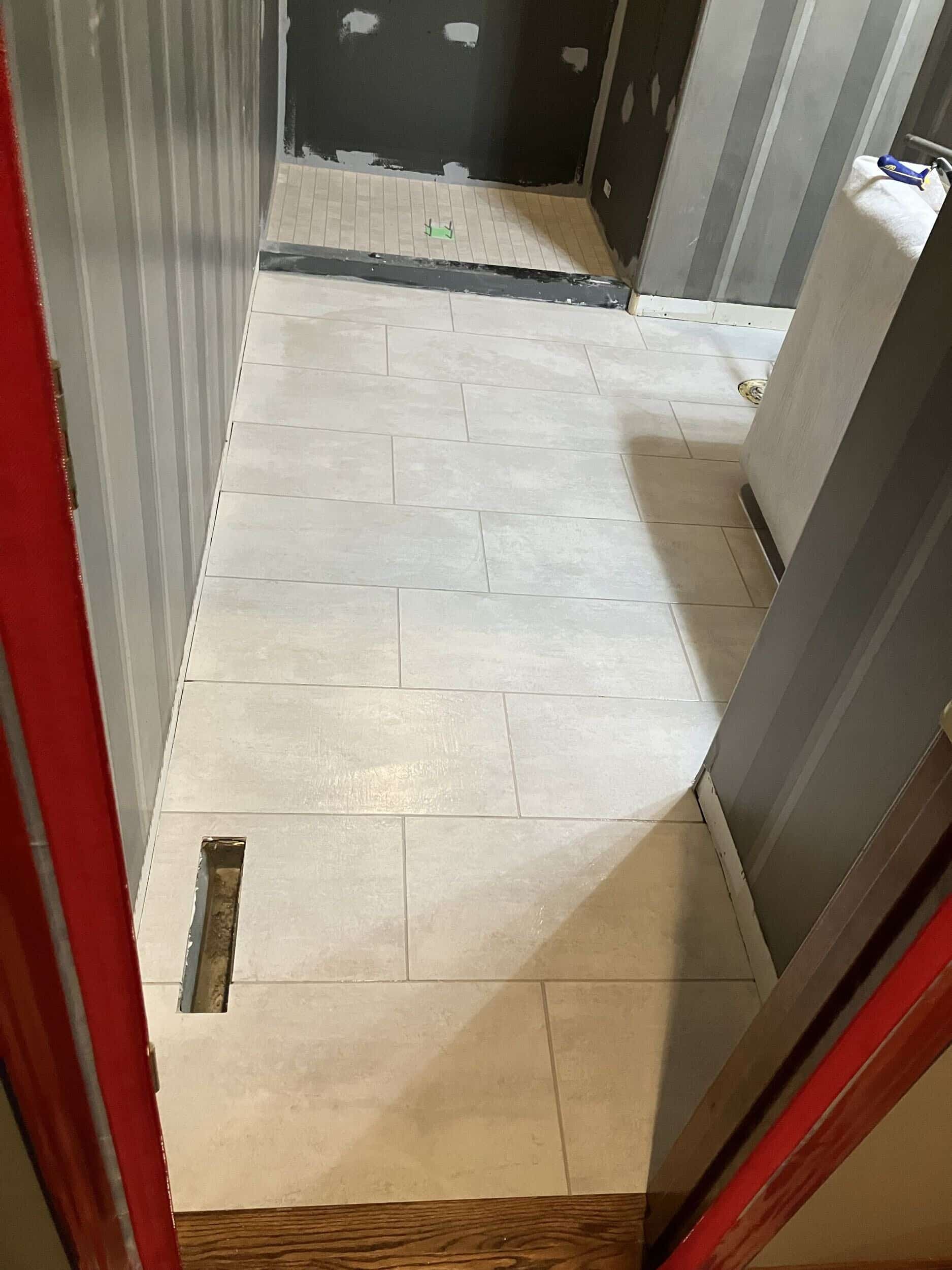 bathroom tile finished