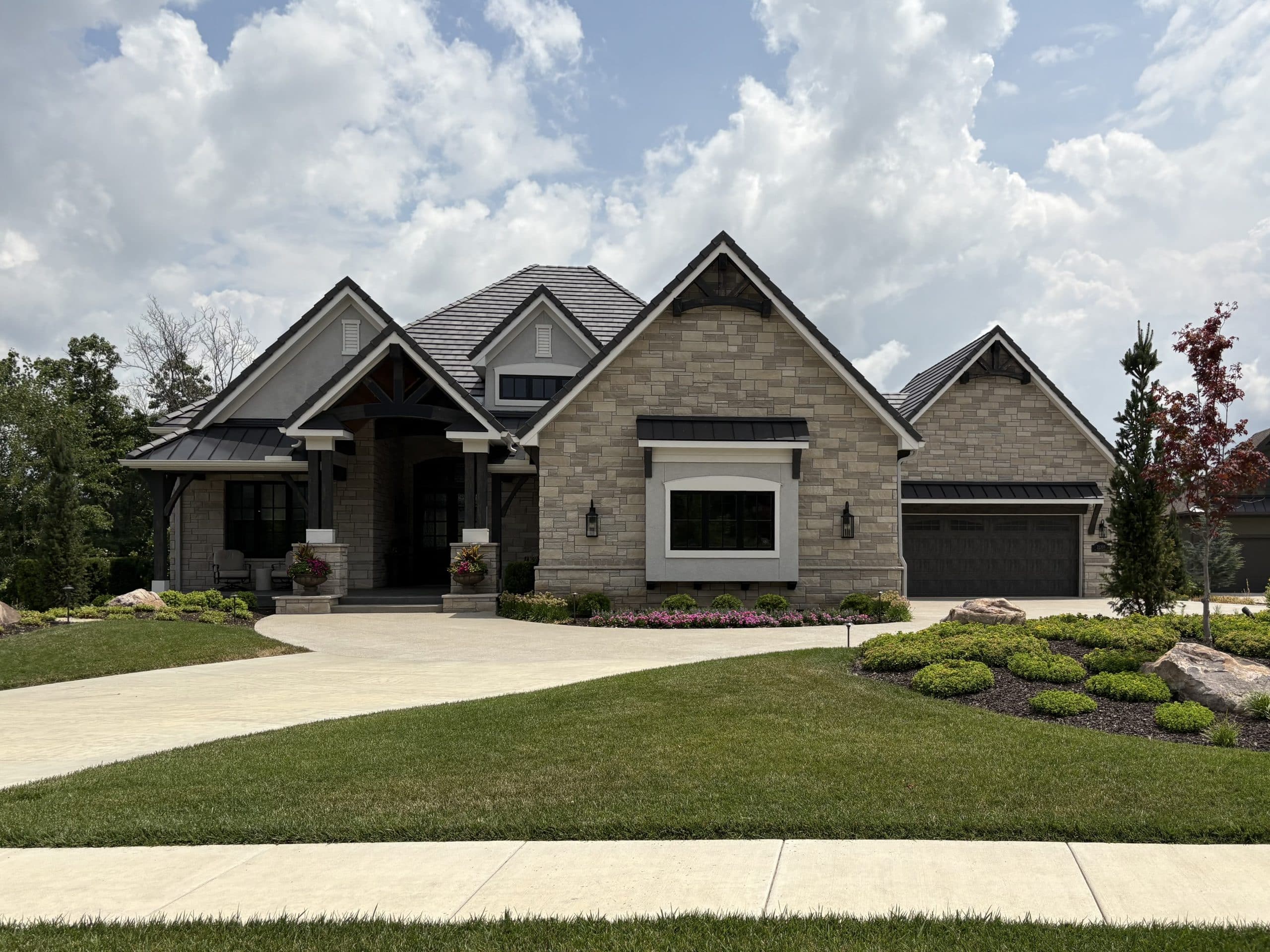 modern new build with some cape cod and farm house design elements. 