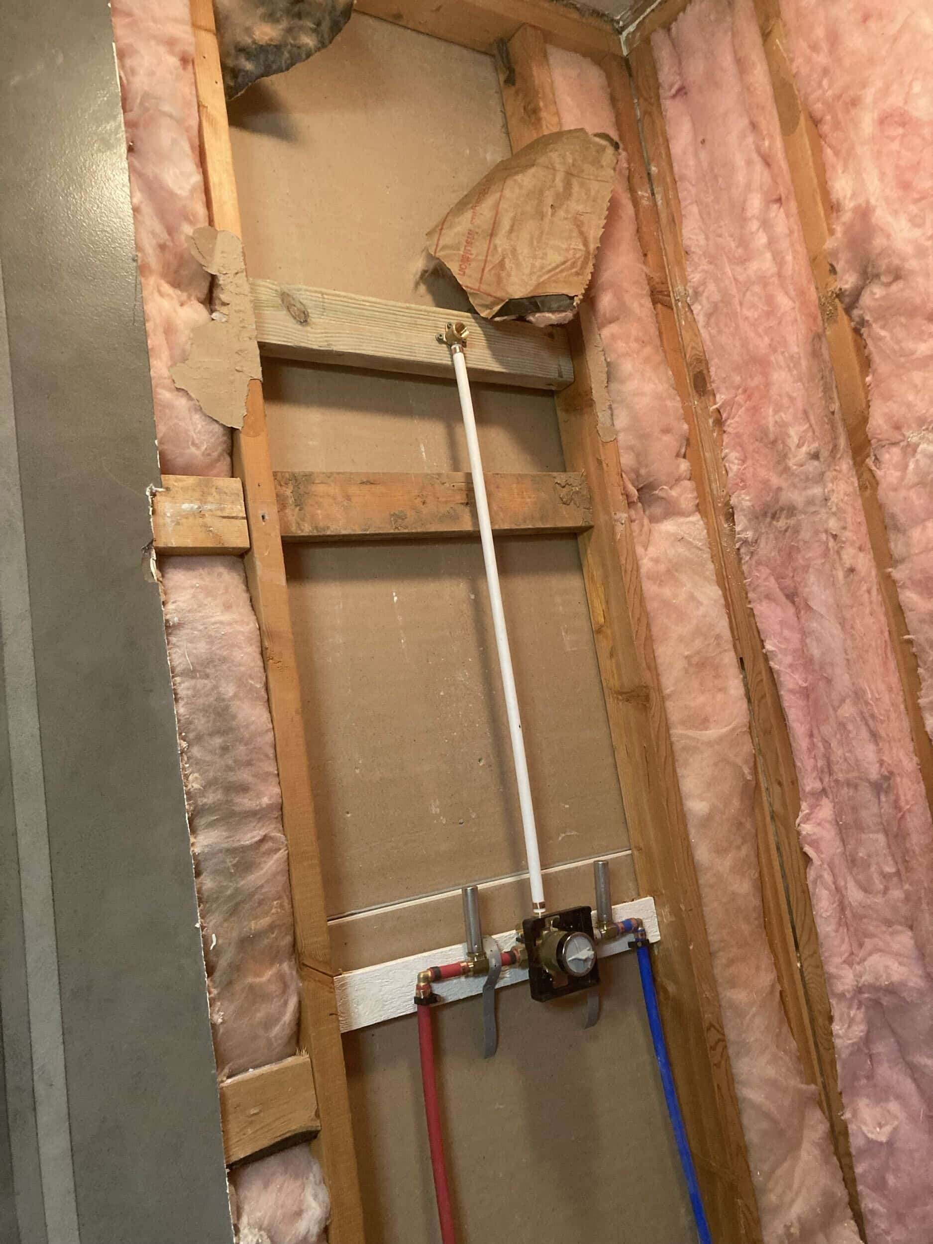 plumbing rough shower
