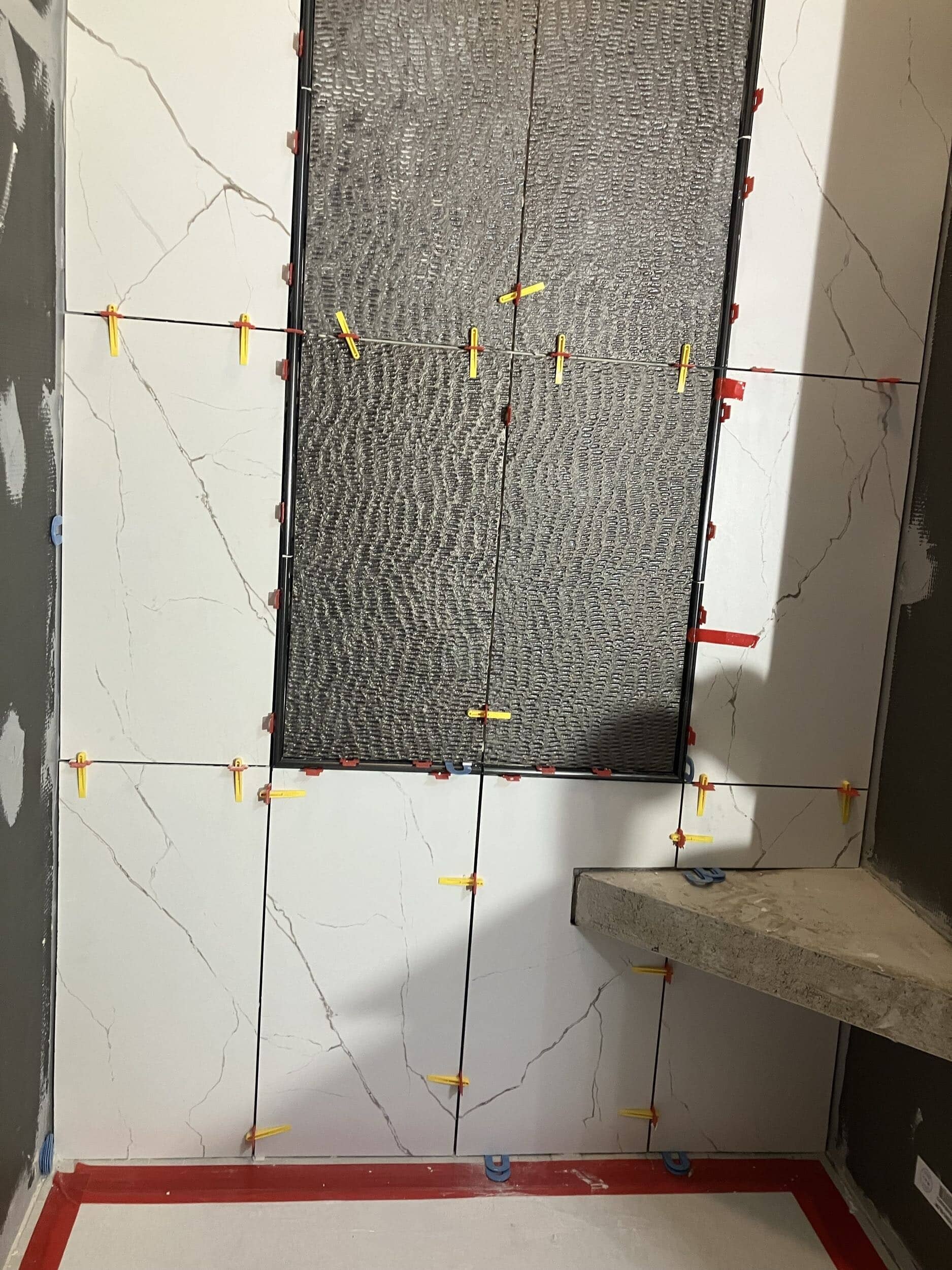 shower accent wall going up