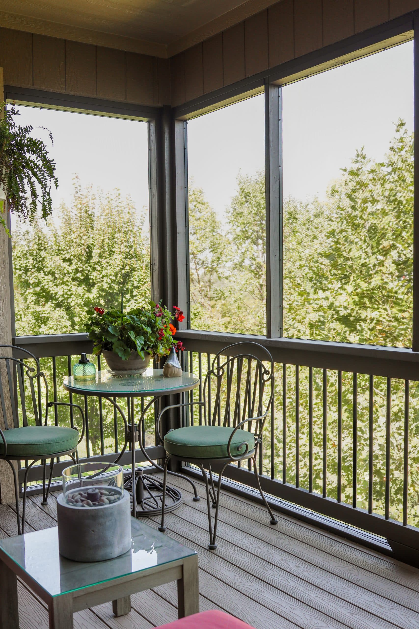 new added screen to deck by our handyman services team to keep bugs and pests out it blends seamlessly with the existing deck structure 