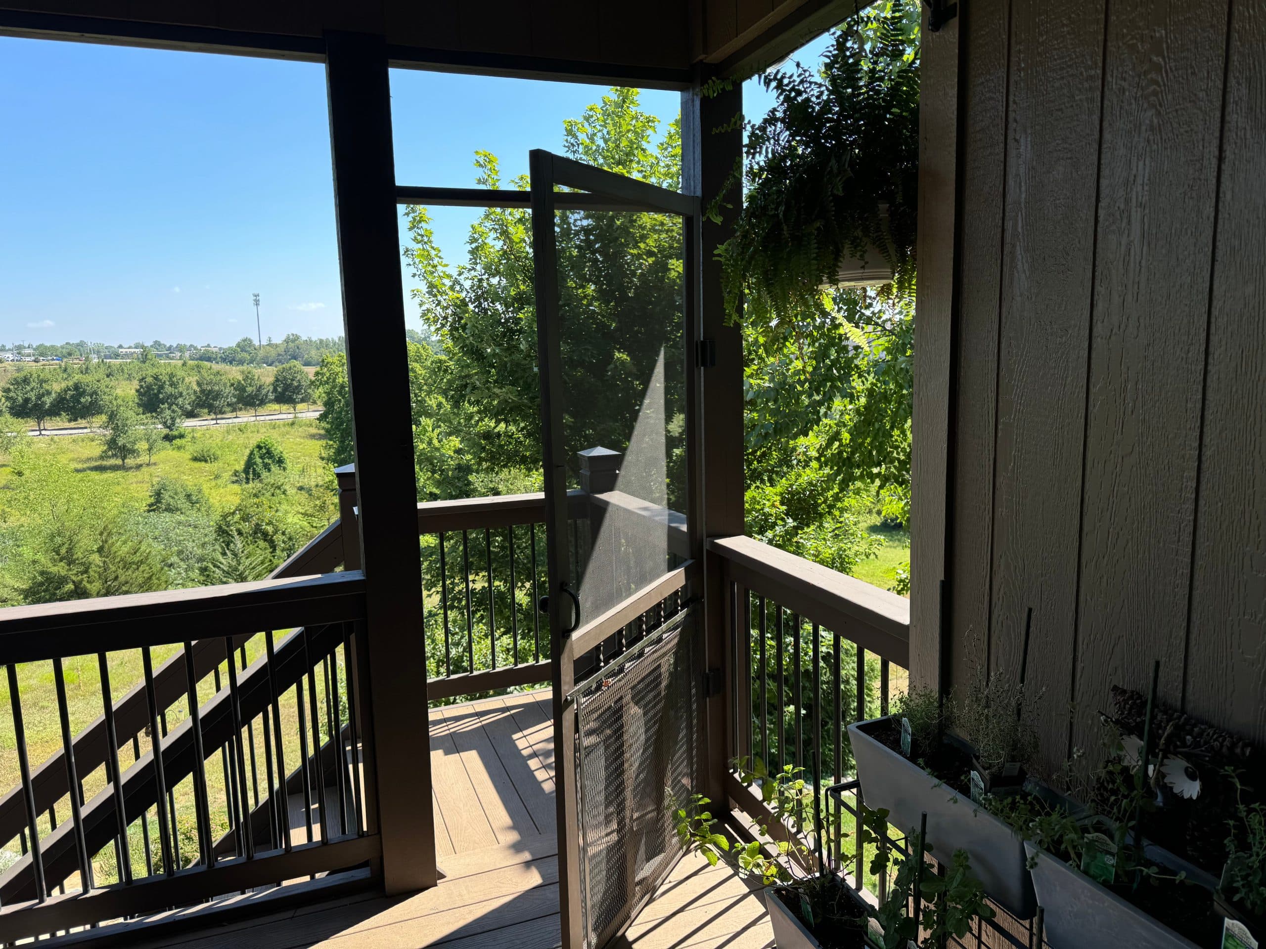 deck before we screened in the area