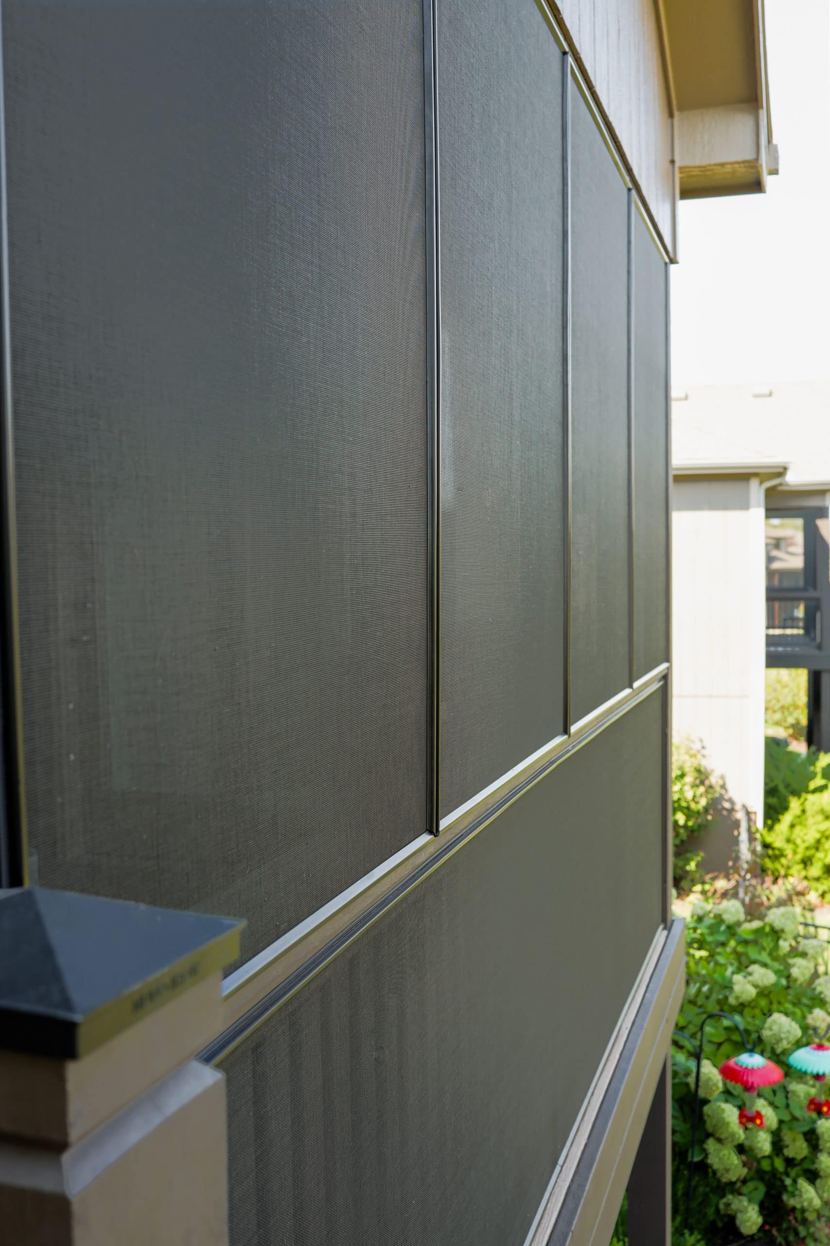 exterior view of new screen on deck