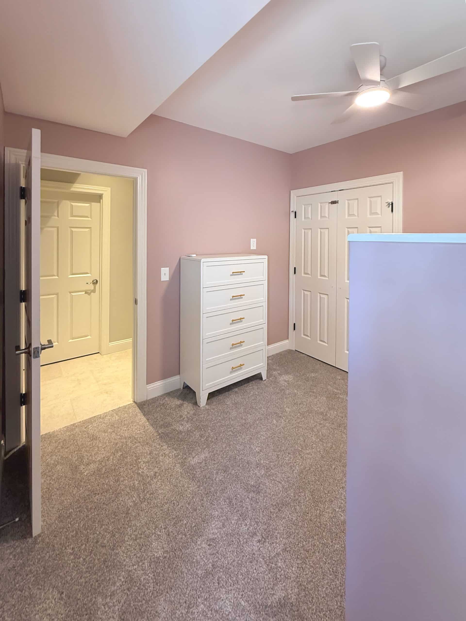 newly remodeled bedroom with safety features for a special needs family member at lake of the ozarks