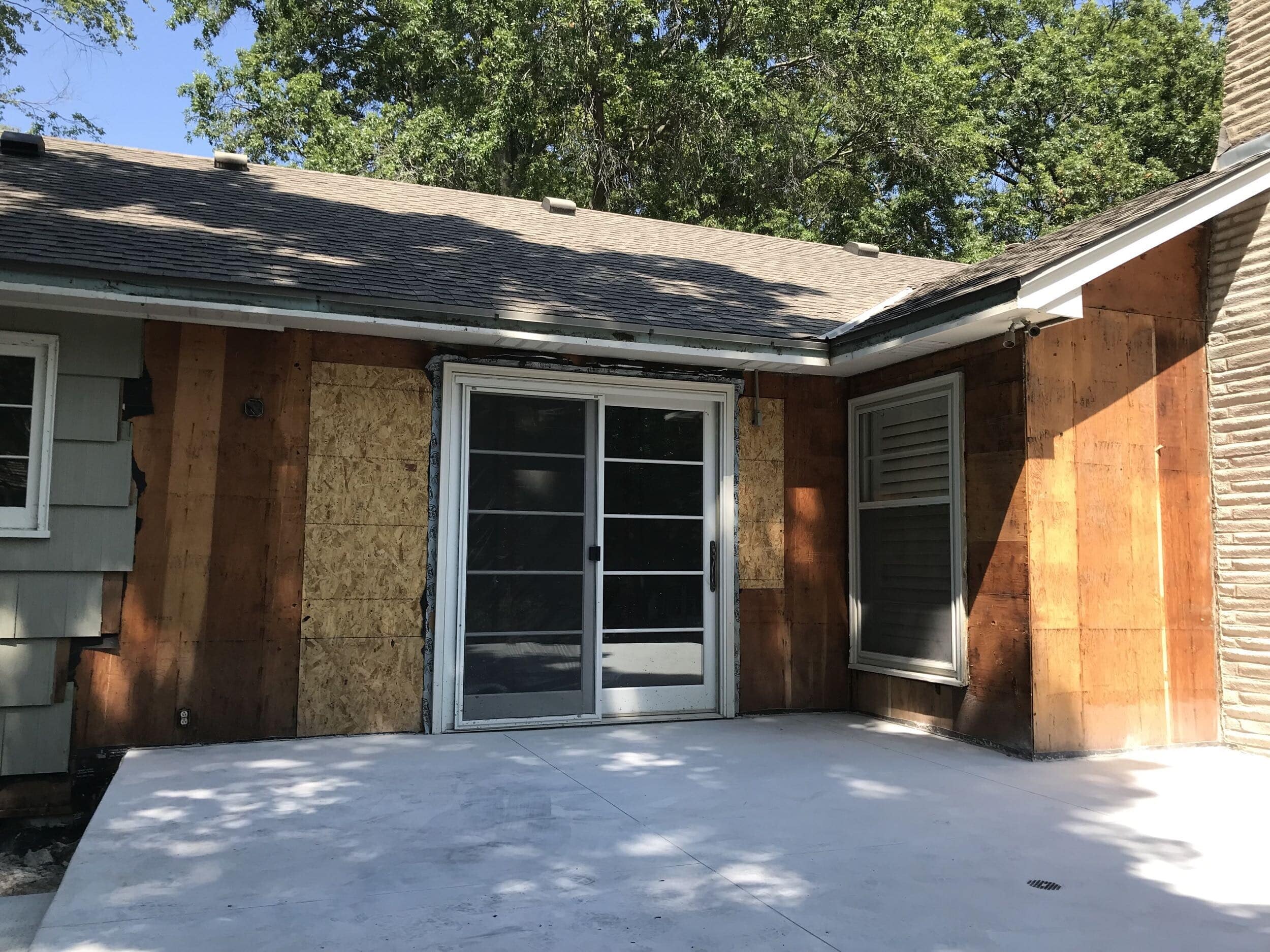 demo of shingle shake siding