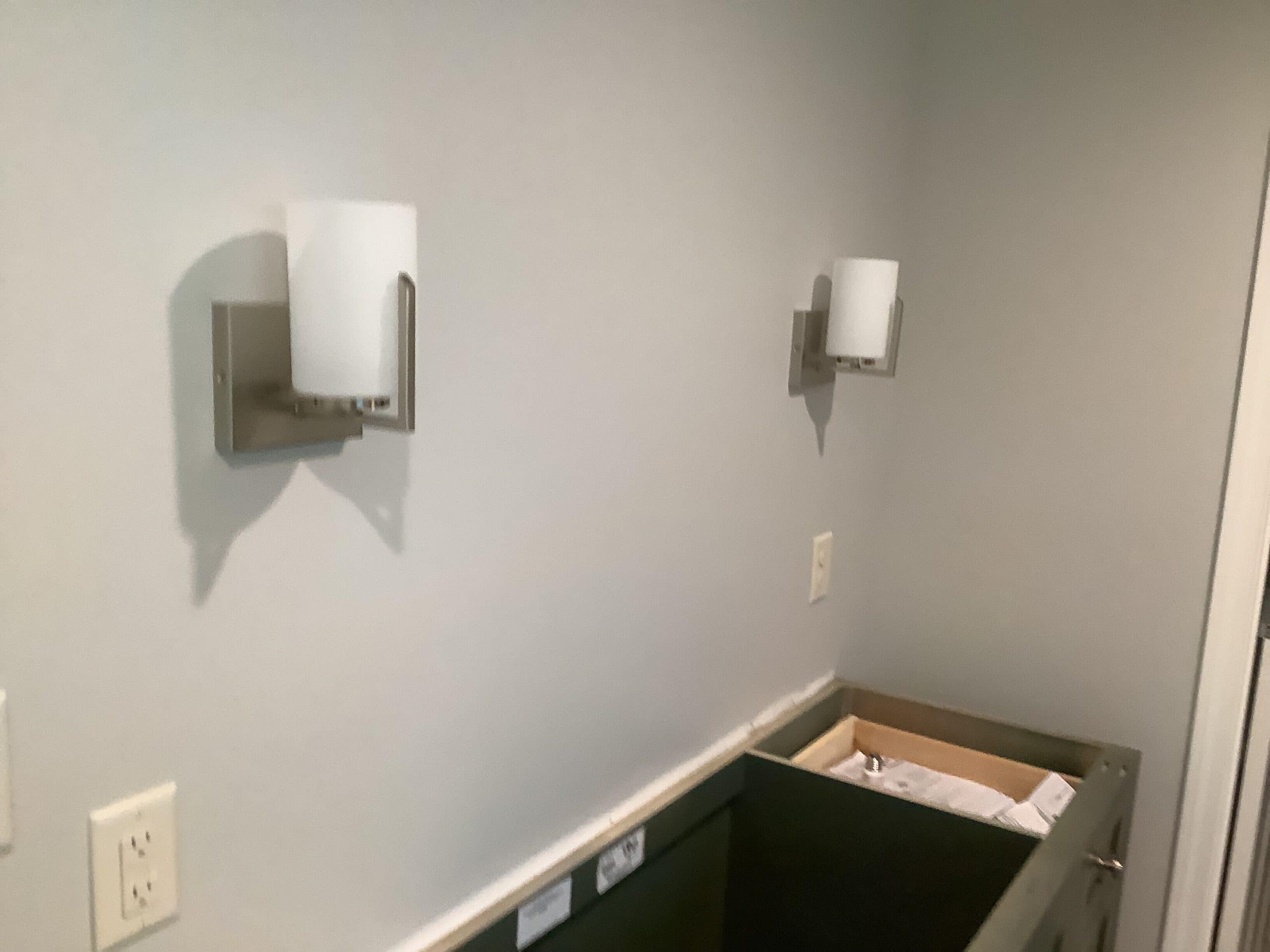 bathroom sconces up