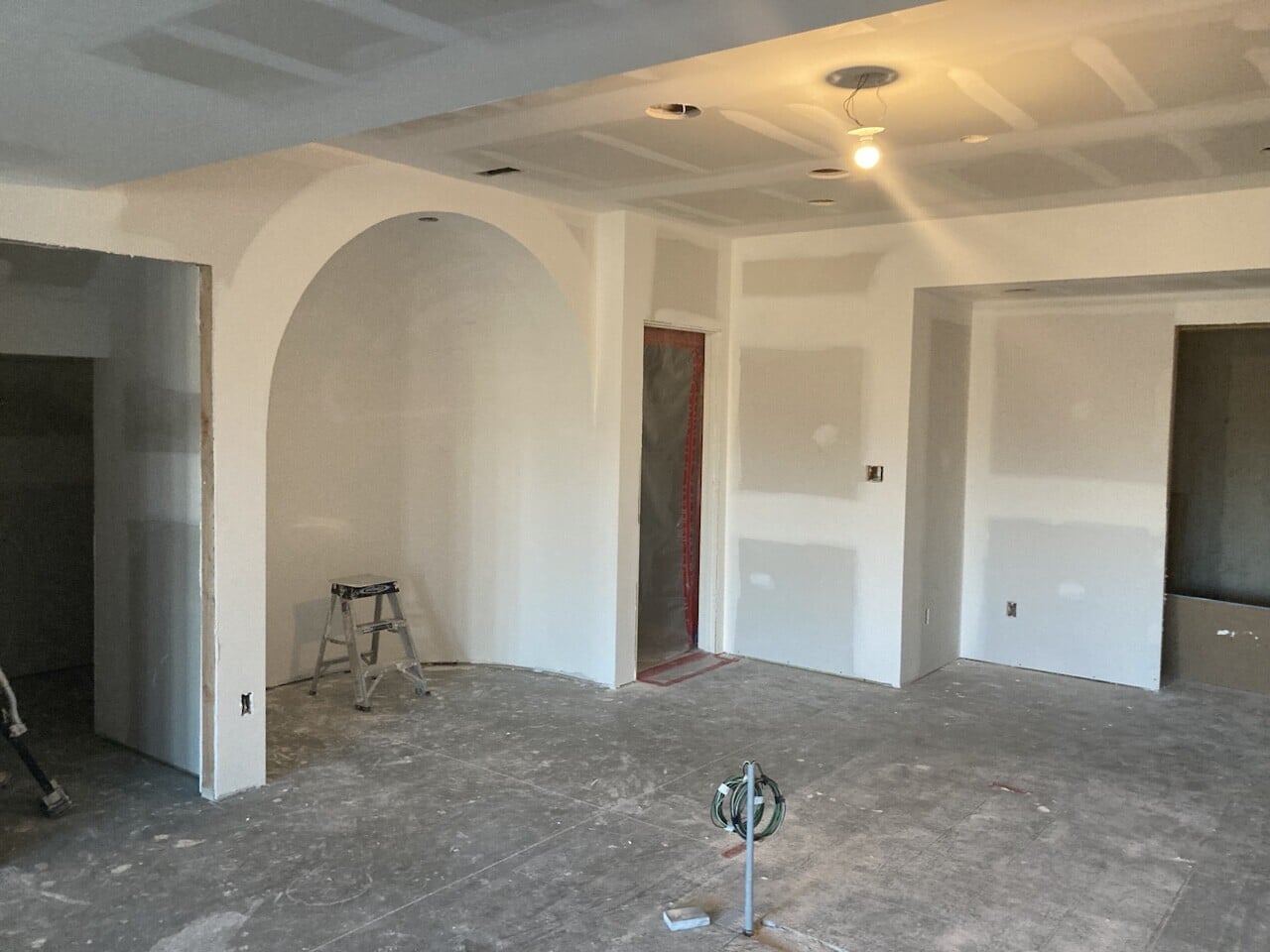 drywall and mud and tape