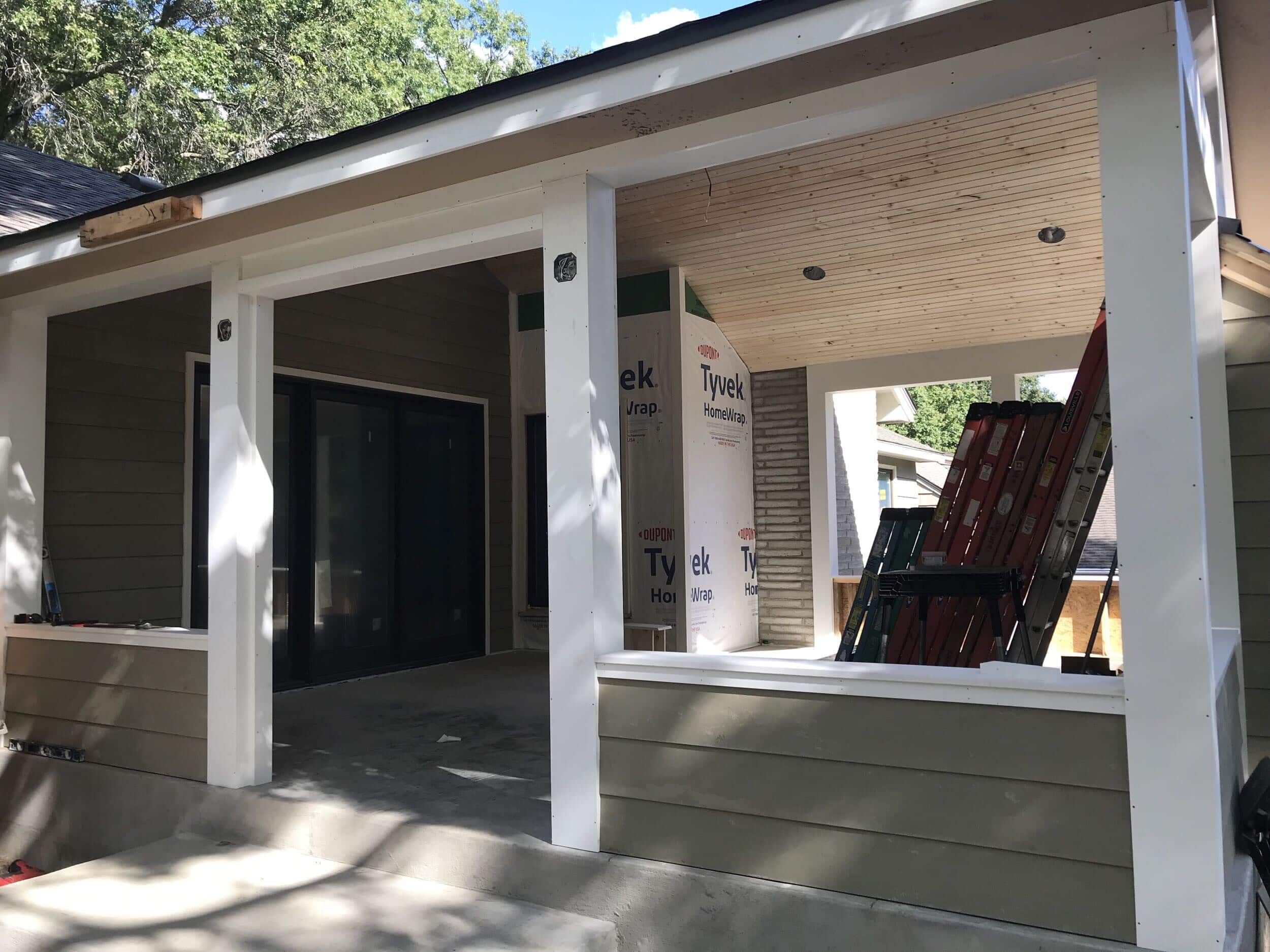 exterior trim and roof up