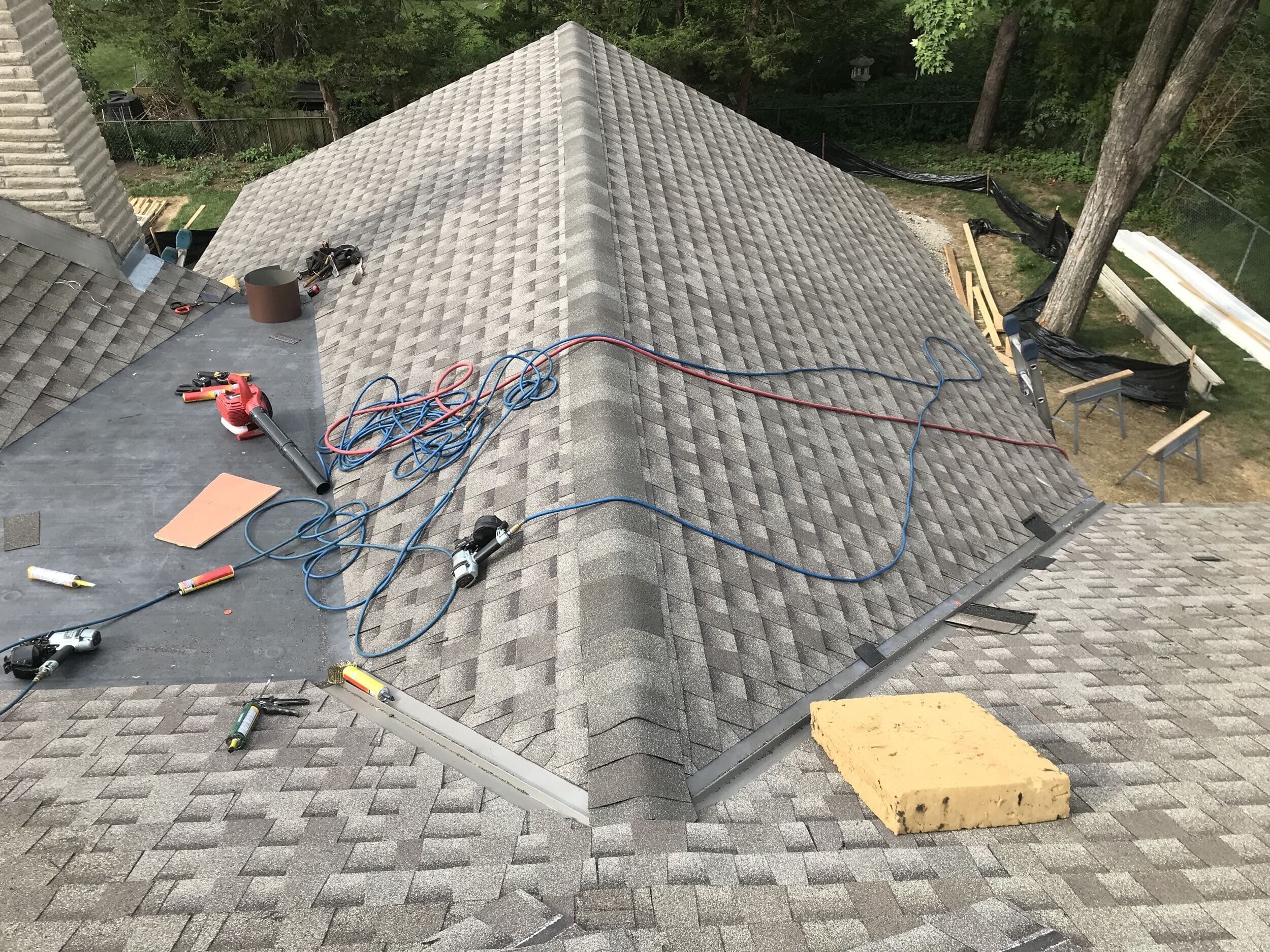 new roof on new roofline