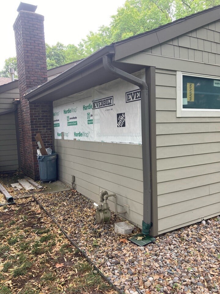 replaced windows and siding