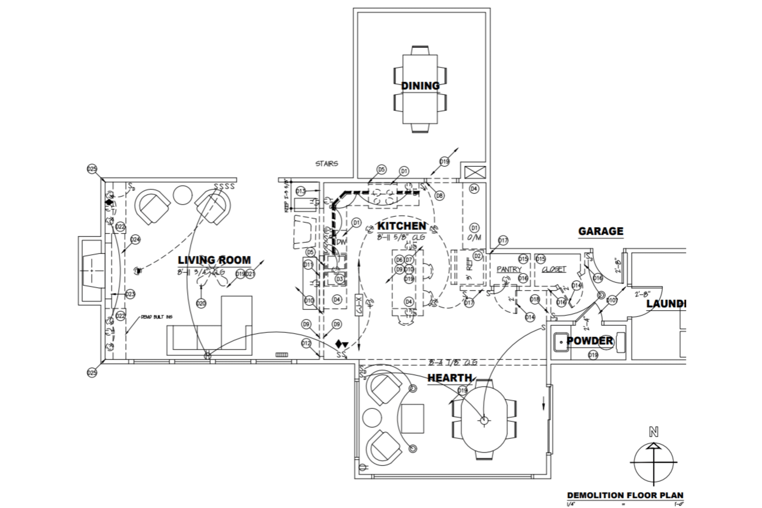 as built floor plans for the main floor before the remodel