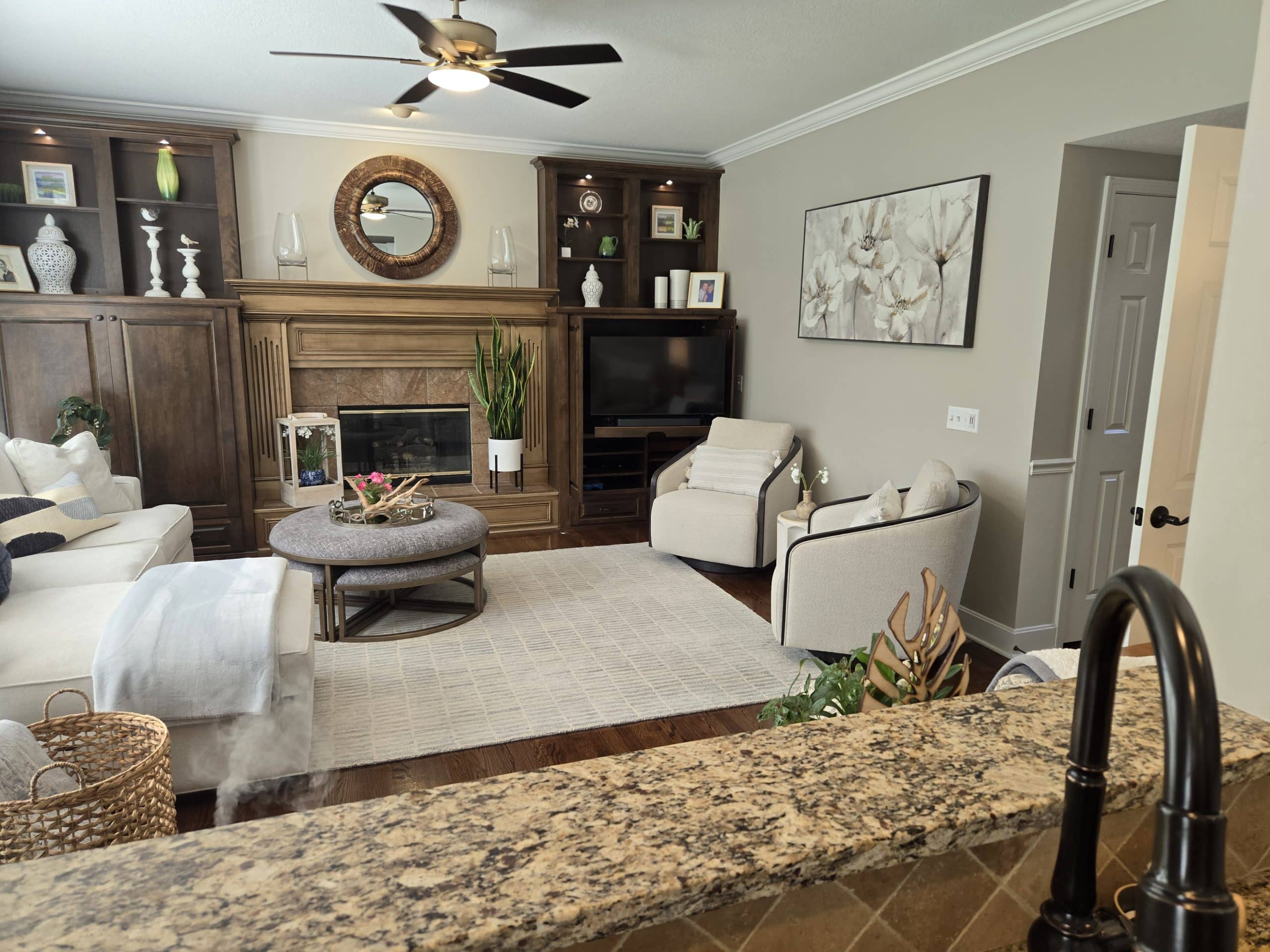 traditional and dated before the remodel