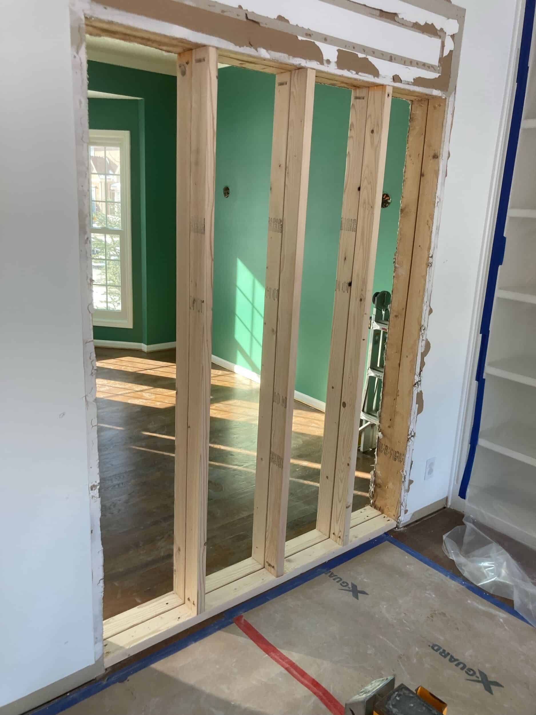 framing for closing off office second entrance