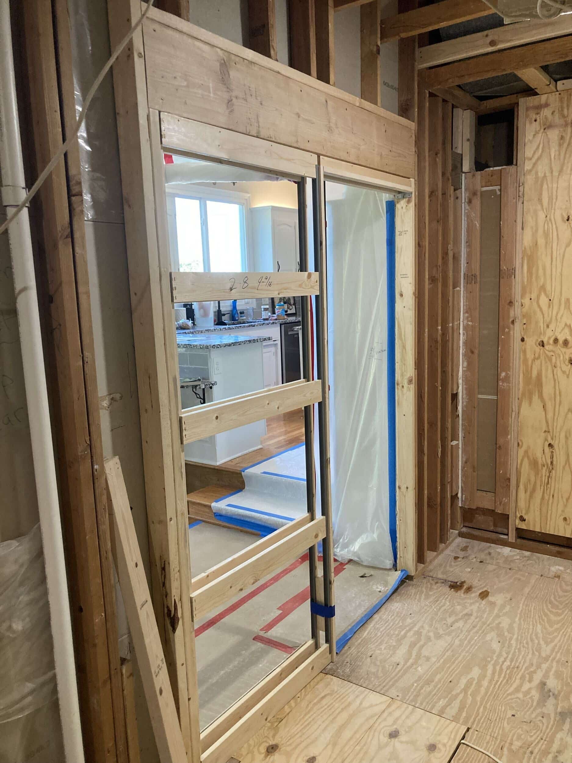 framing for new smaller door