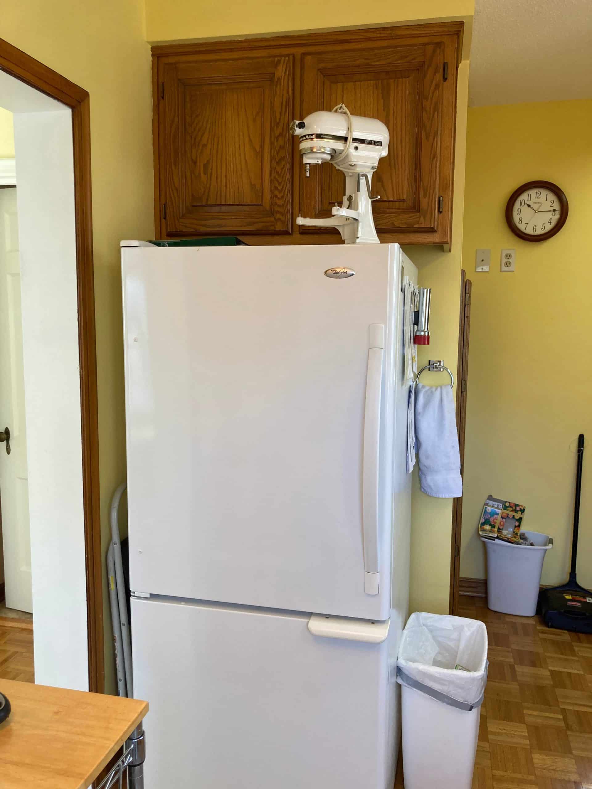 fridge area in old kitchen