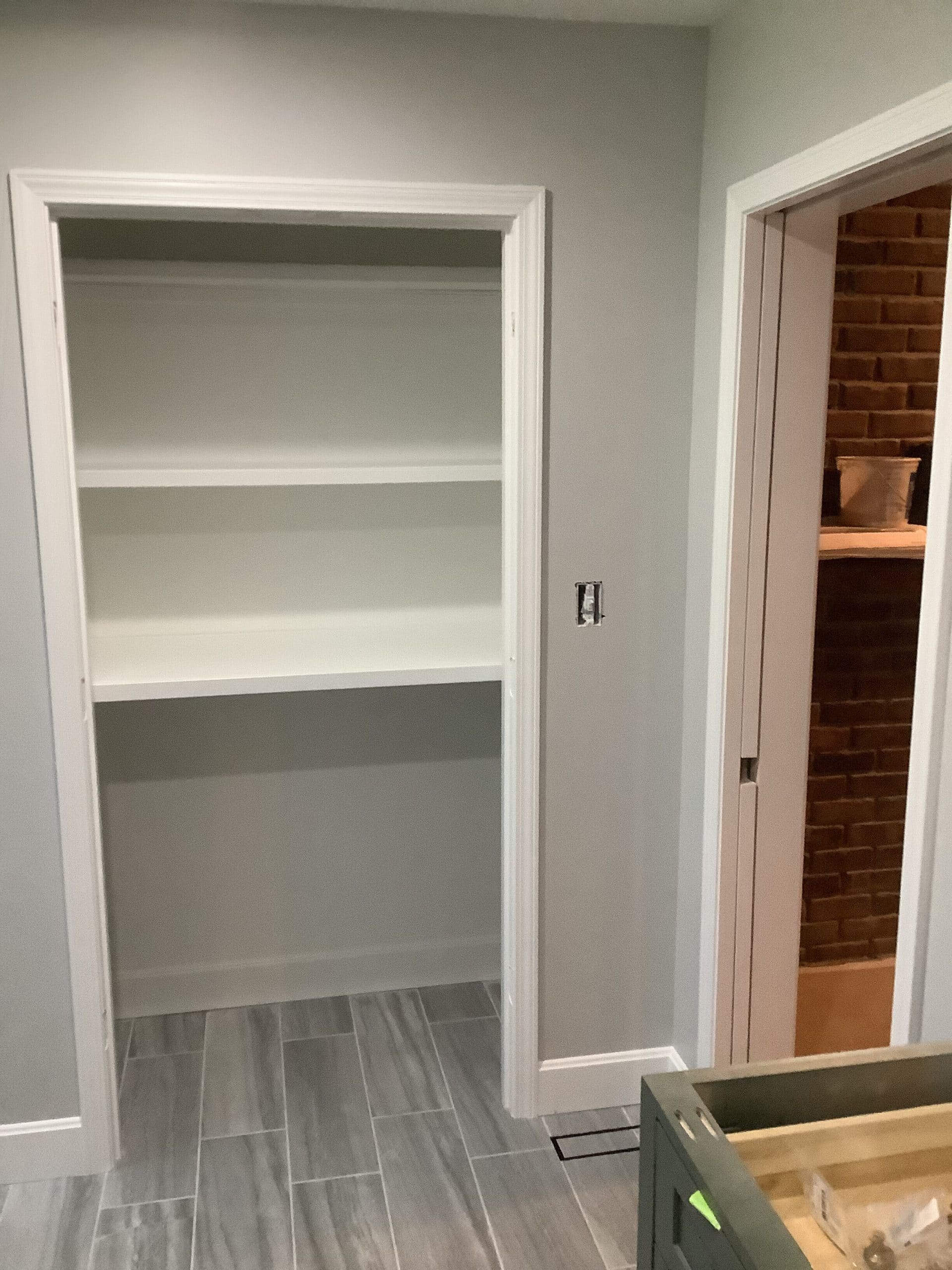 linen closet almost done