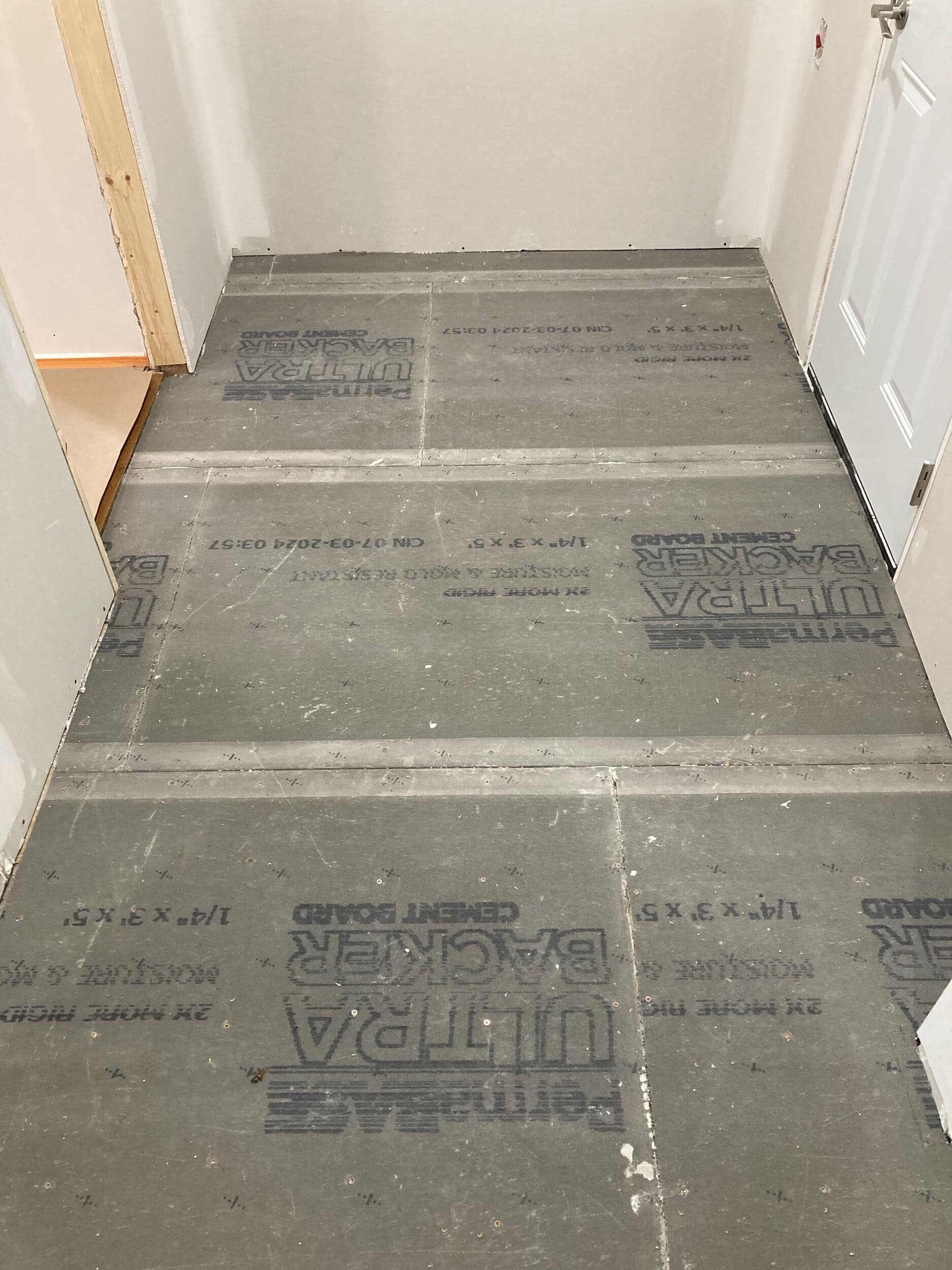 new subfloor prepping for tile