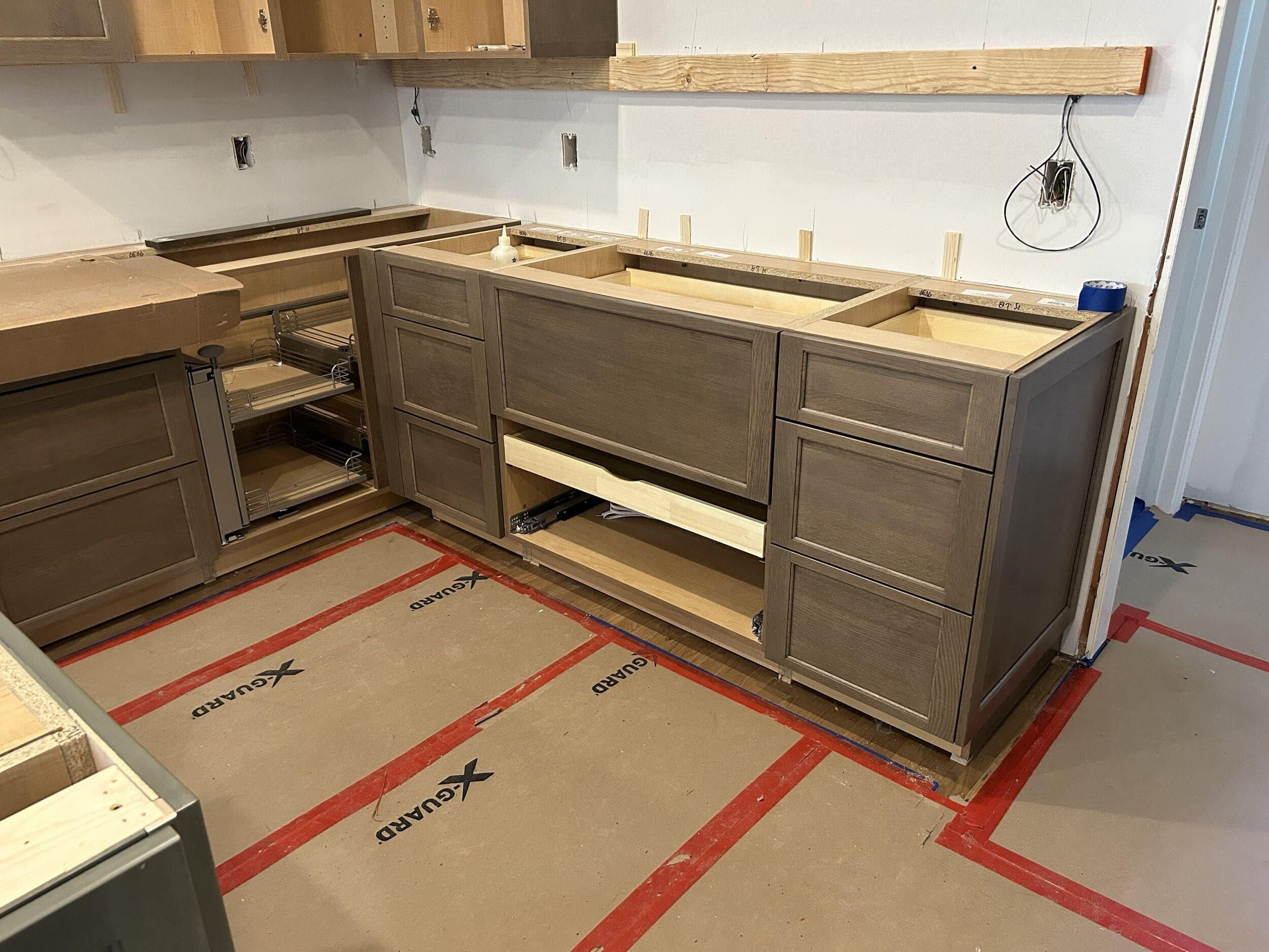 existing hardwood floors patched in to fill gaps ready to be sanded