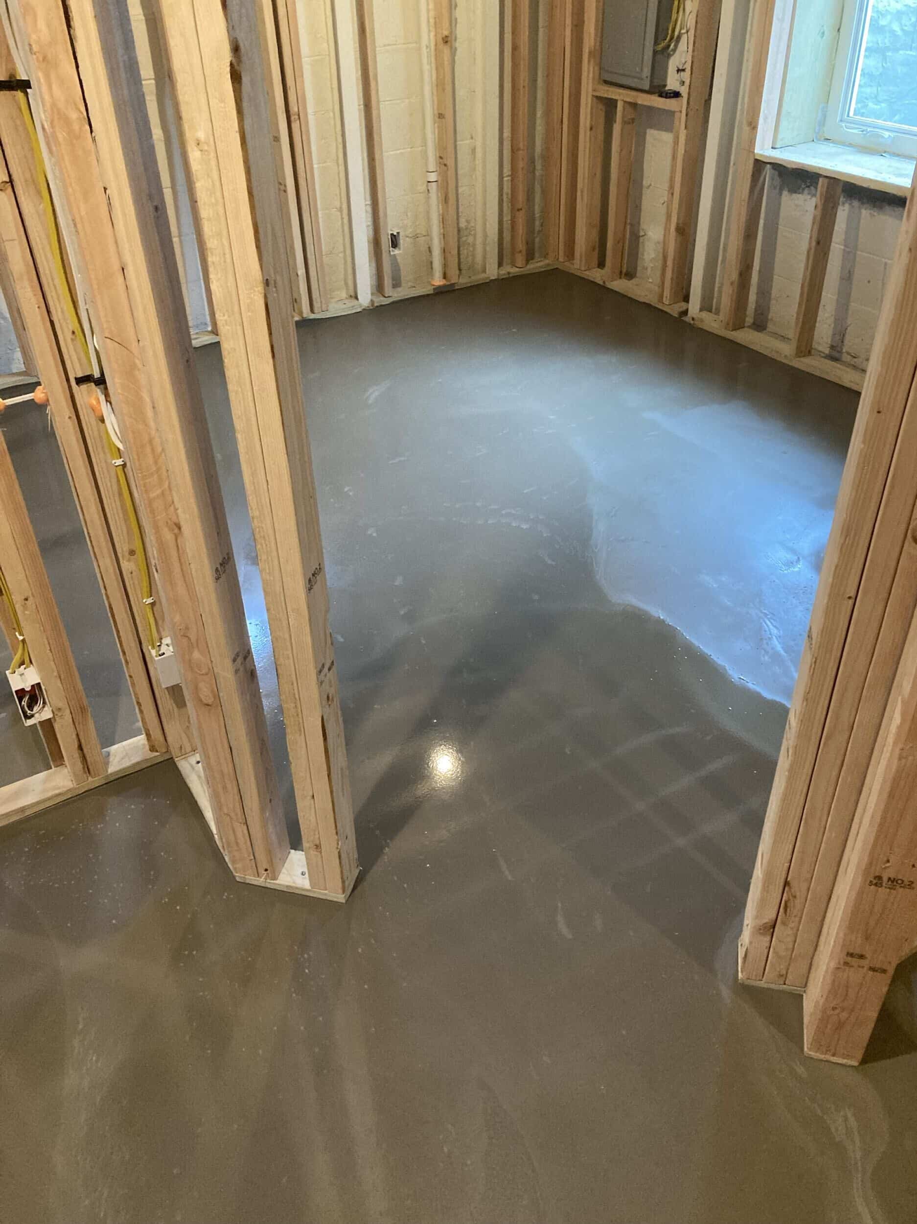 self leveler for the floors to make for an even surface to lay new hardwoods.