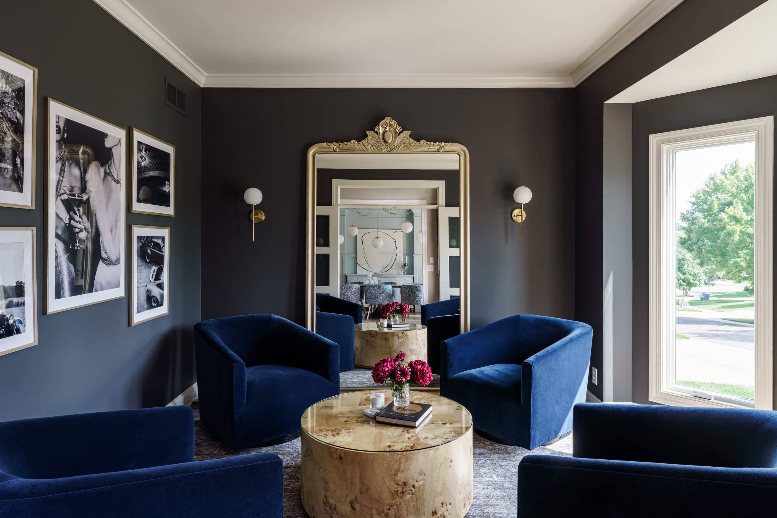 moody lounge sitting room inspired by a city boutique hotel cocktail bar