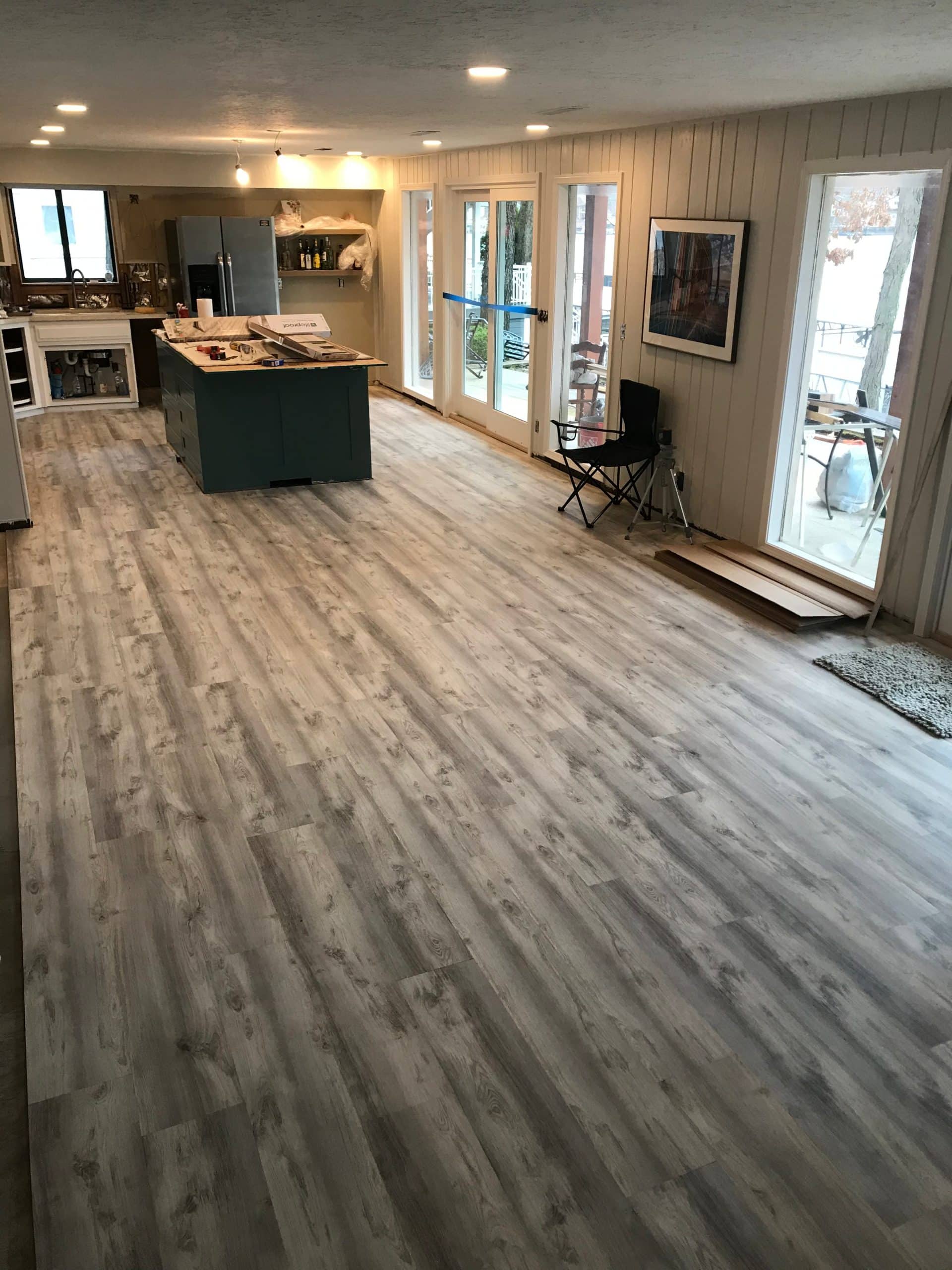 finished new LVT floors at lake of the ozarks home