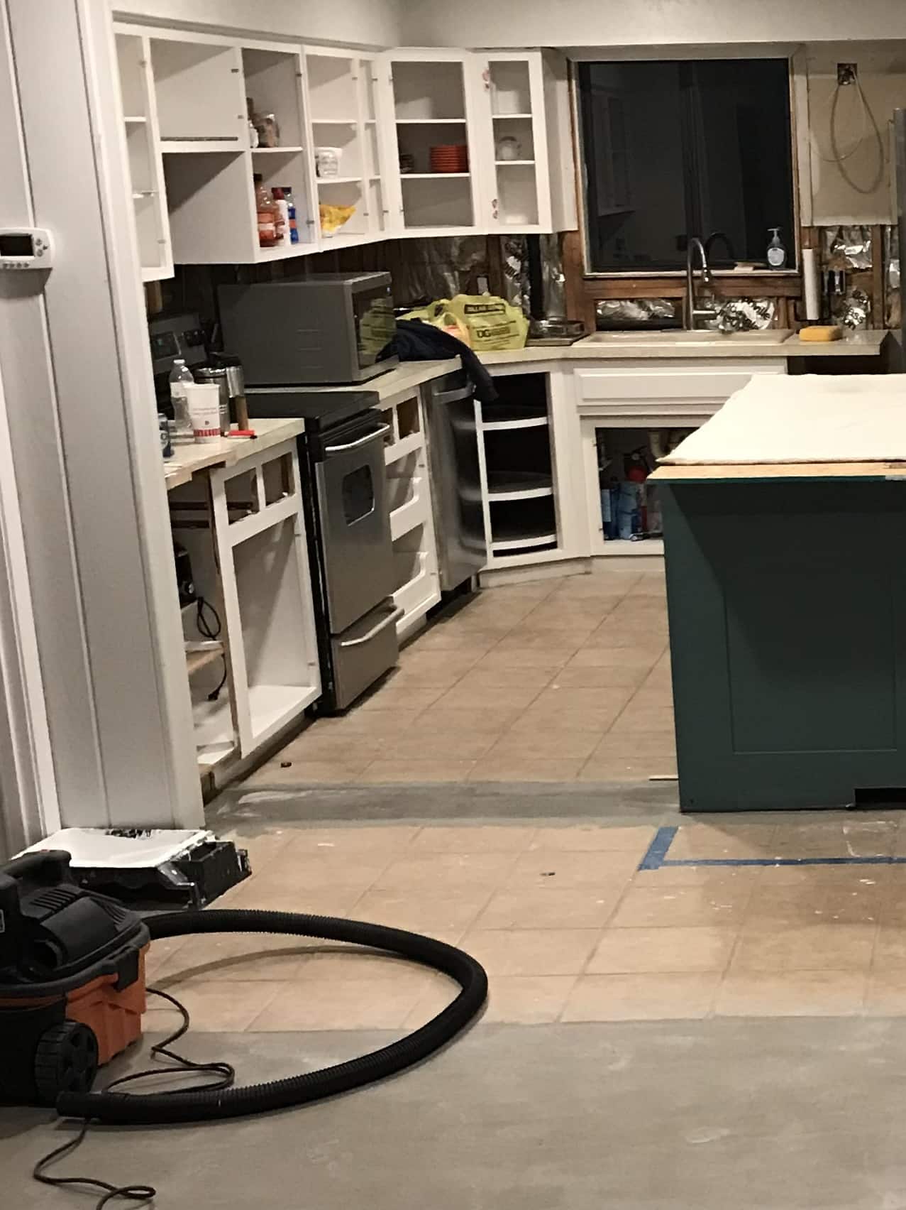 start of leveling floors