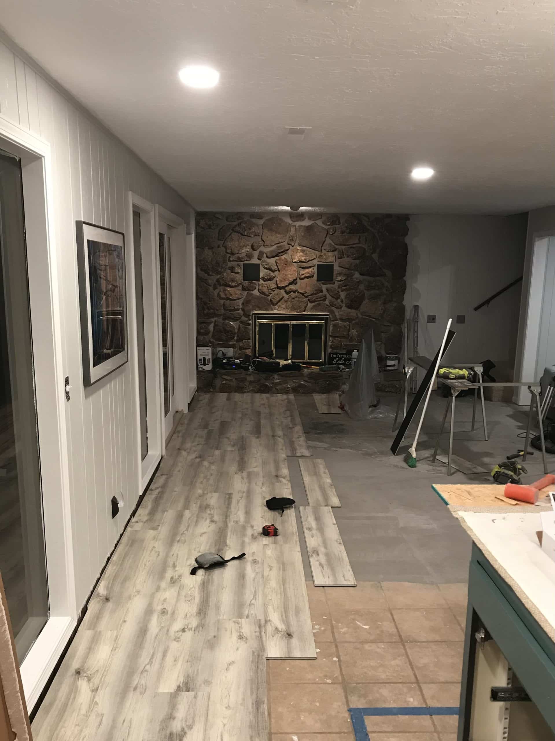 laying LVT new floors