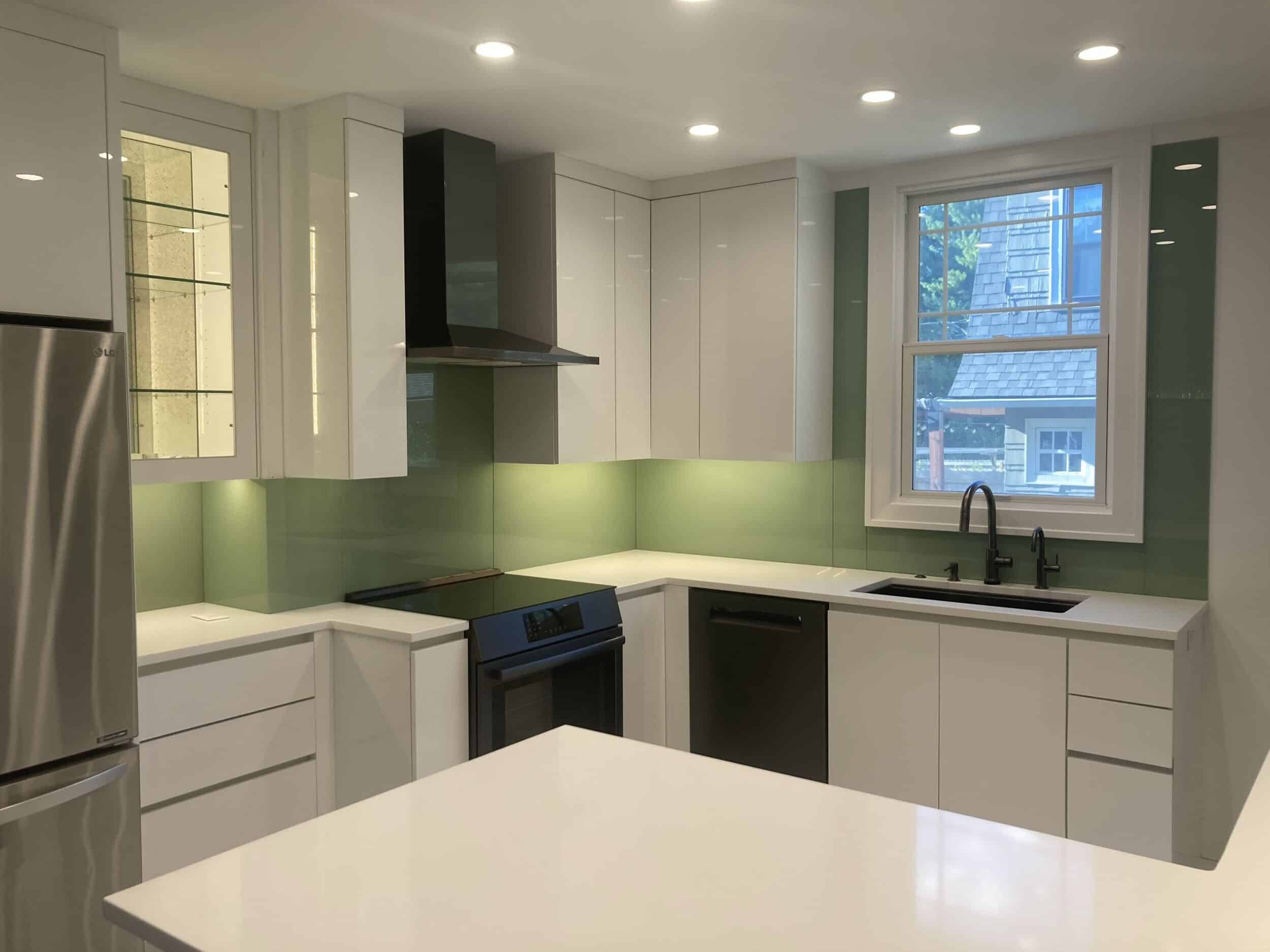 appliances and faucet installed