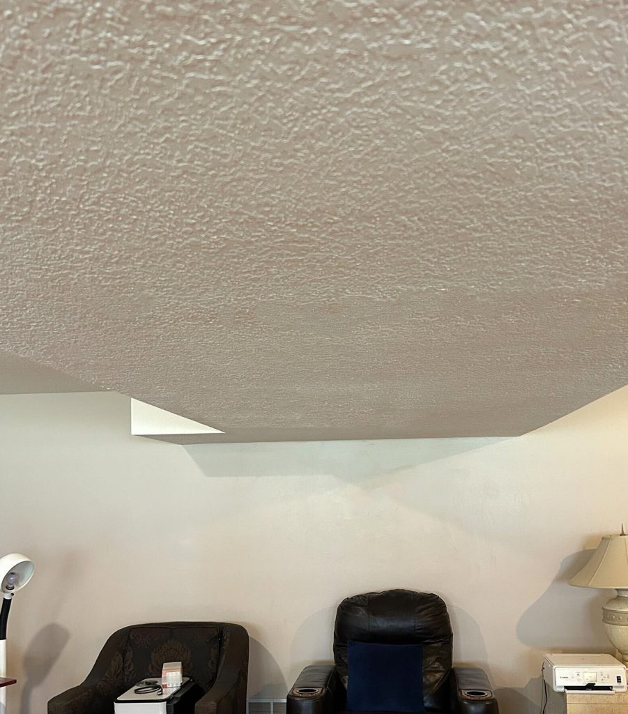 drywall ceiling repair final results