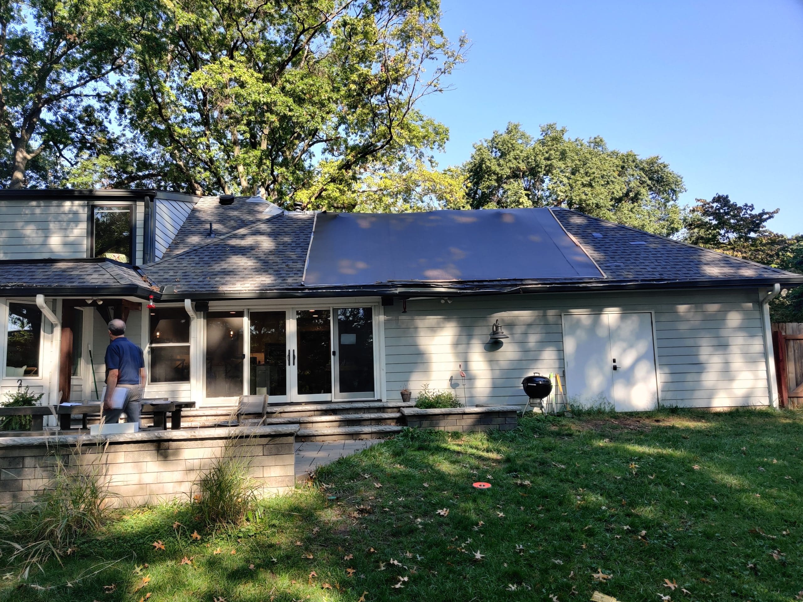 roof damage from fallen tree during Leawood storm roof damage from fallen tree during Leawood storm