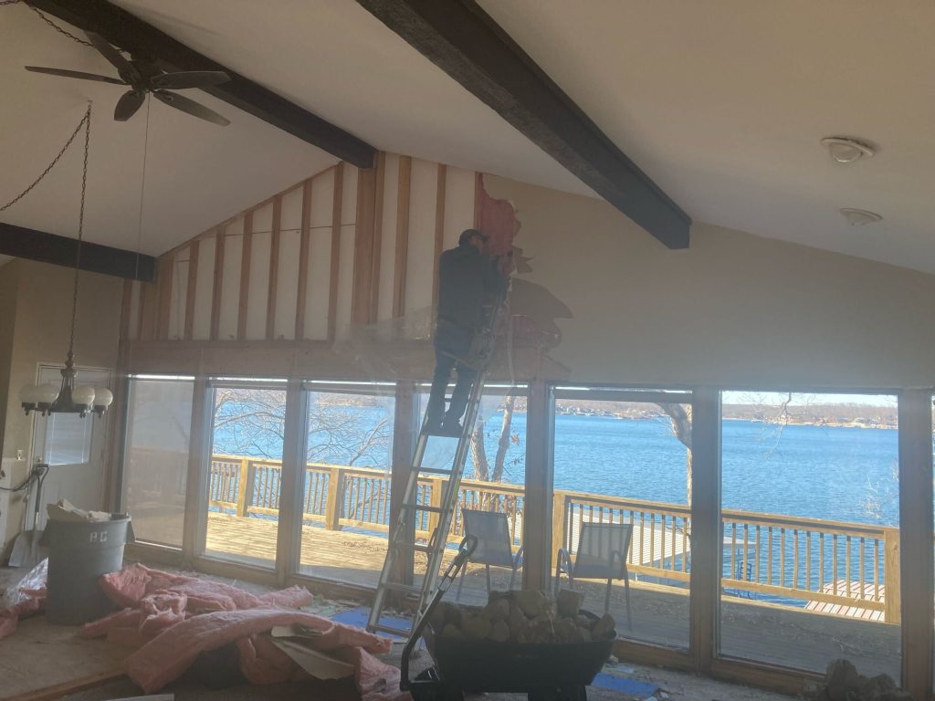 Living room demolition phase of remodel