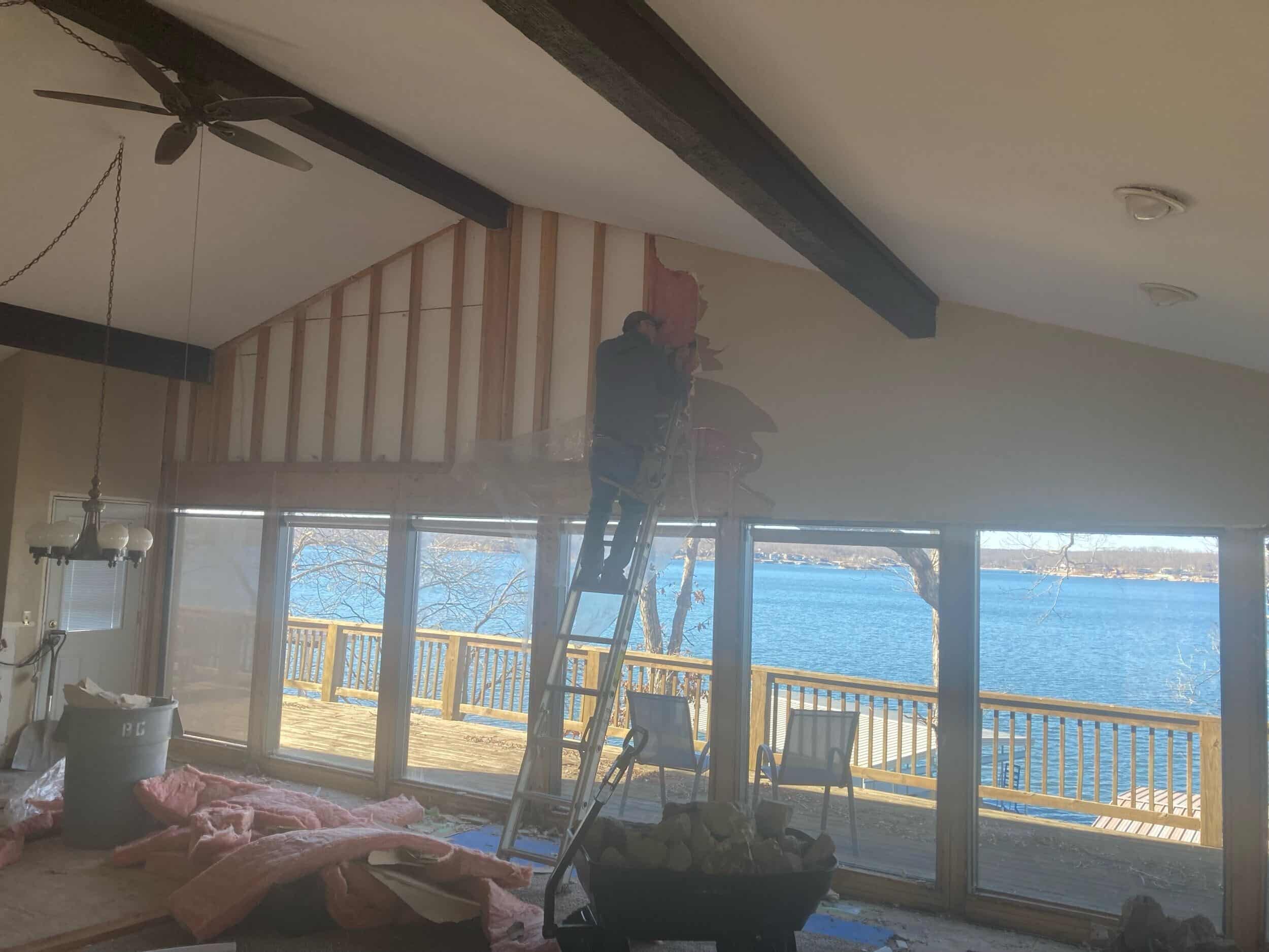 Living room demolition phase of remodel